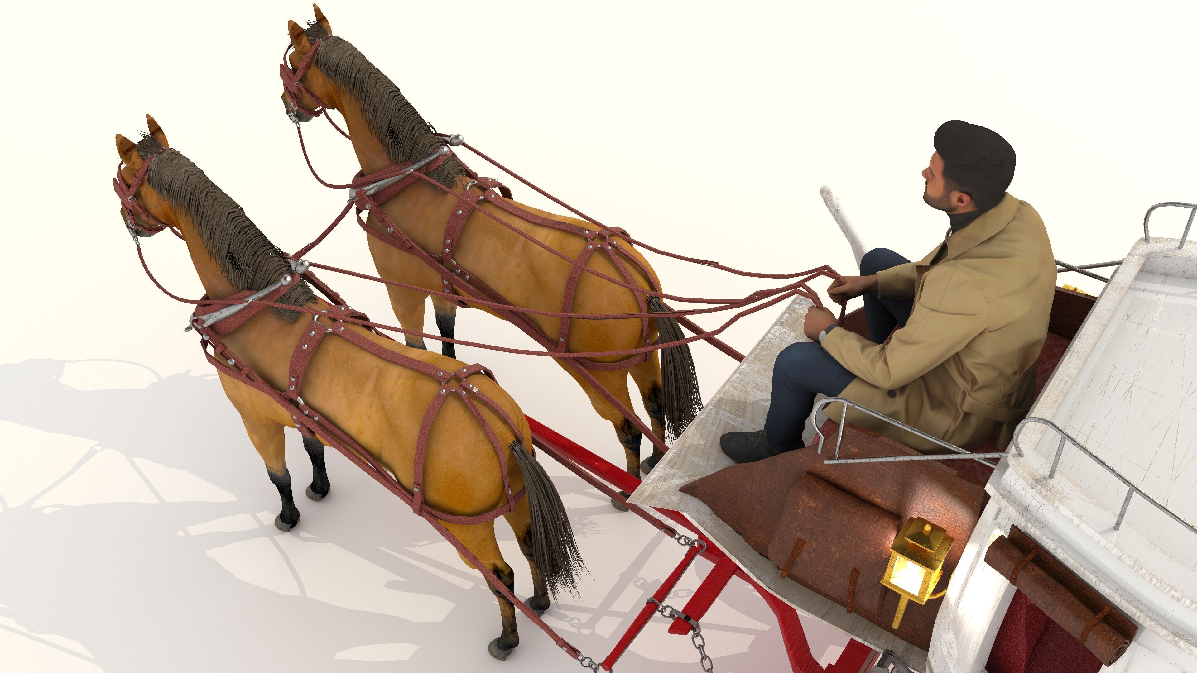 Horse Carriage 2 - 4K 3D model_17