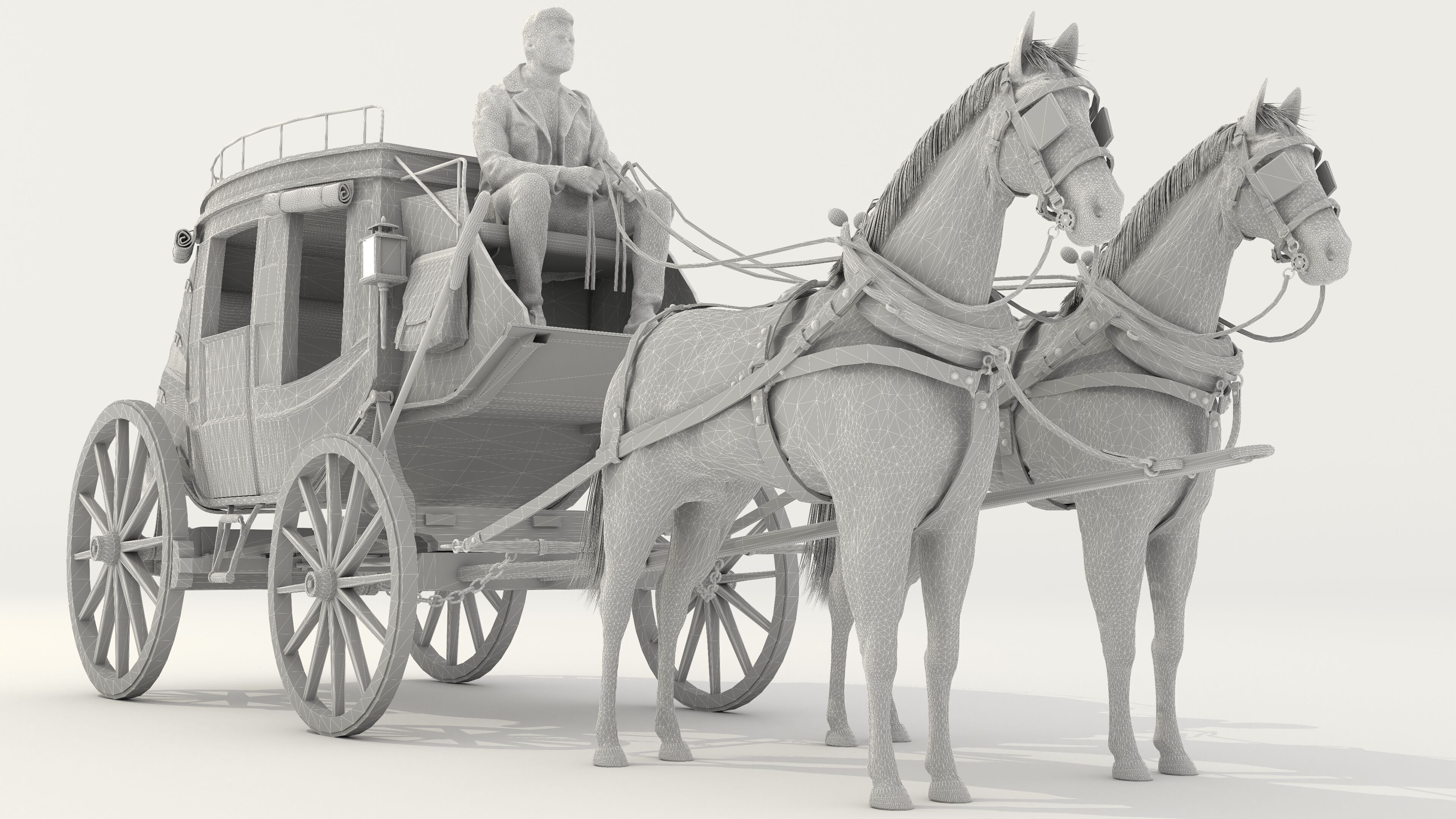 Horse Carriage 2 - 4K 3D model_22