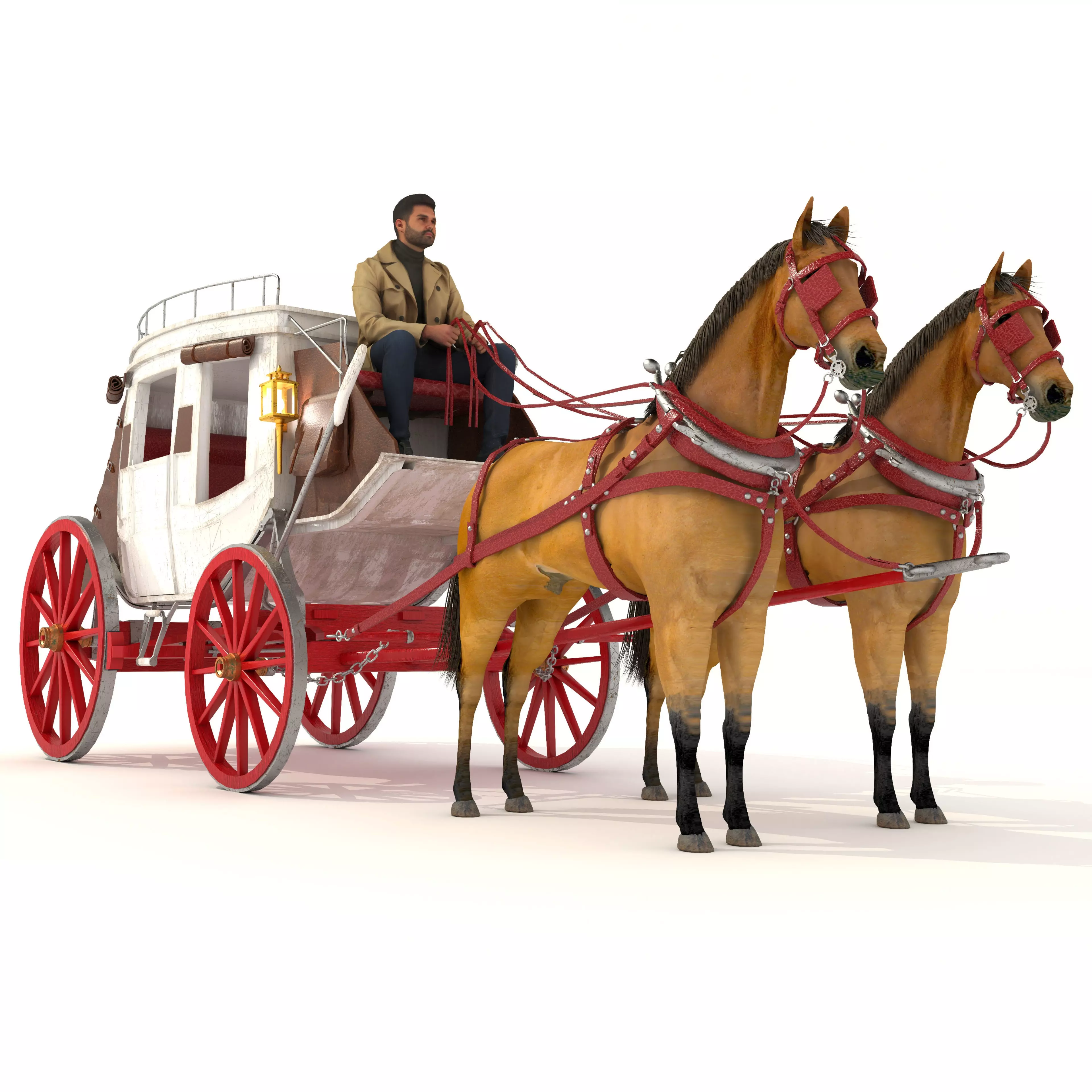 Horse Carriage 2 - 4K 3D model_0