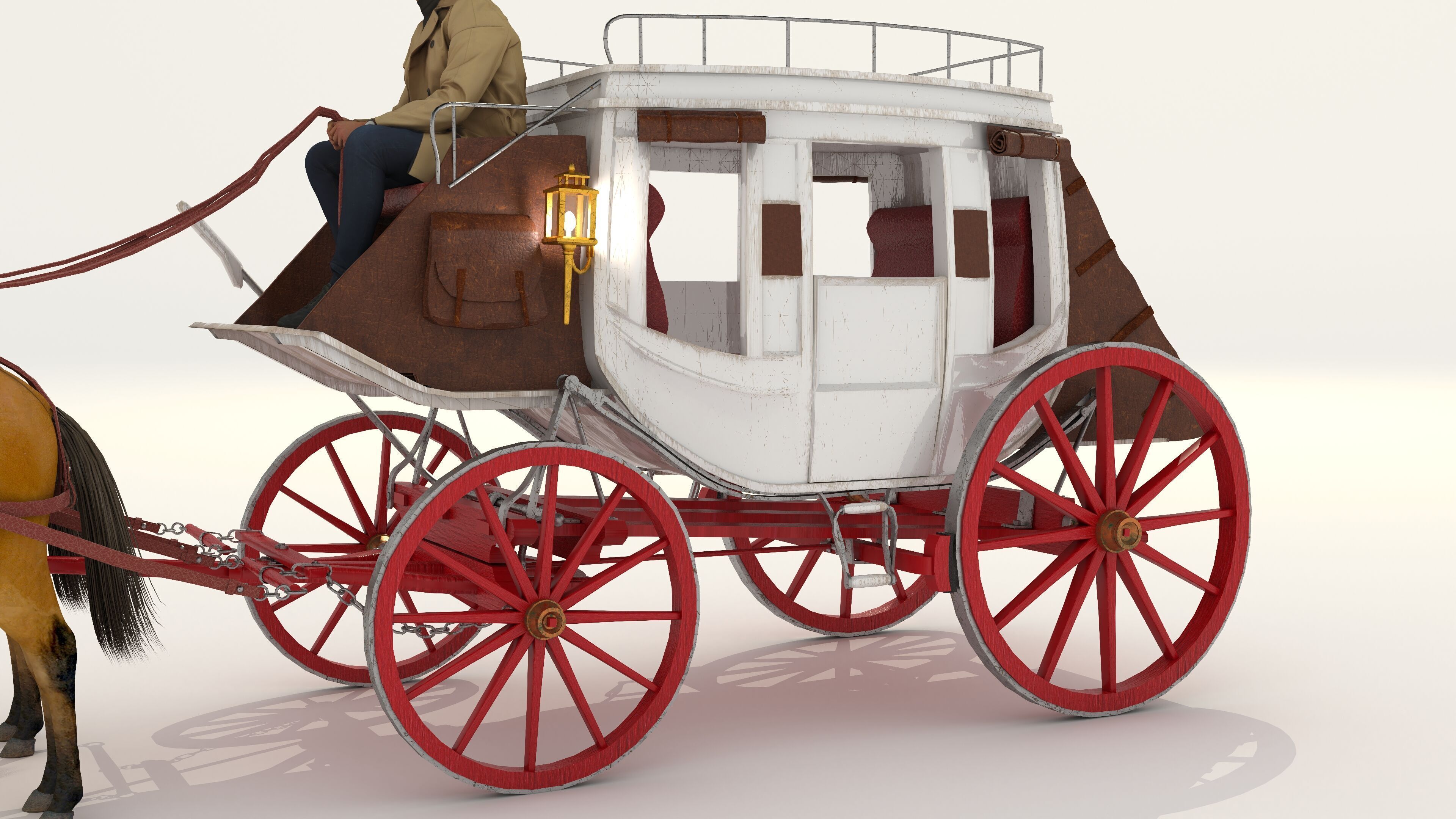 Horse Carriage 2 - 4K 3D model_7