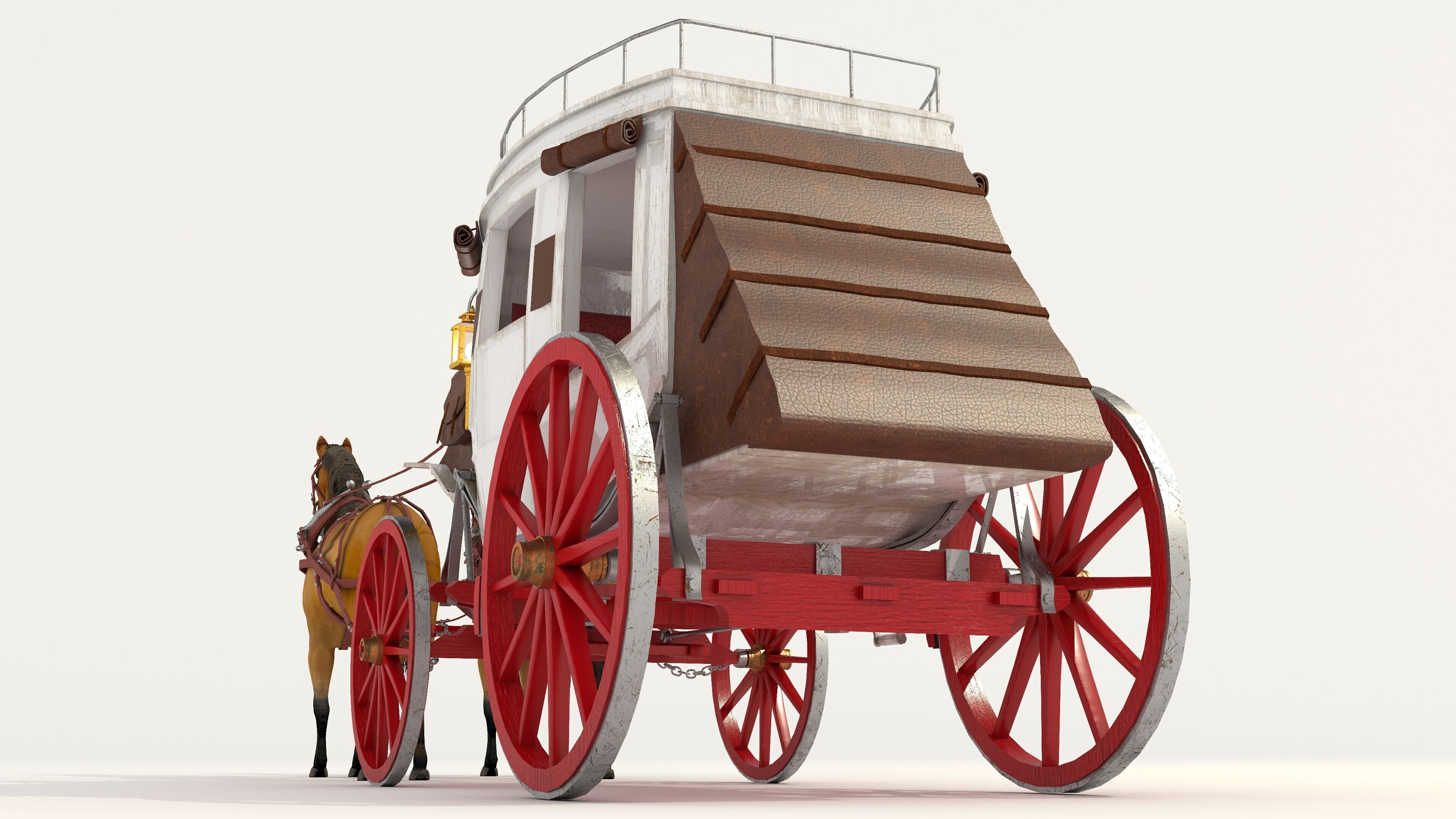 Horse Carriage 2 - 4K 3D model_20