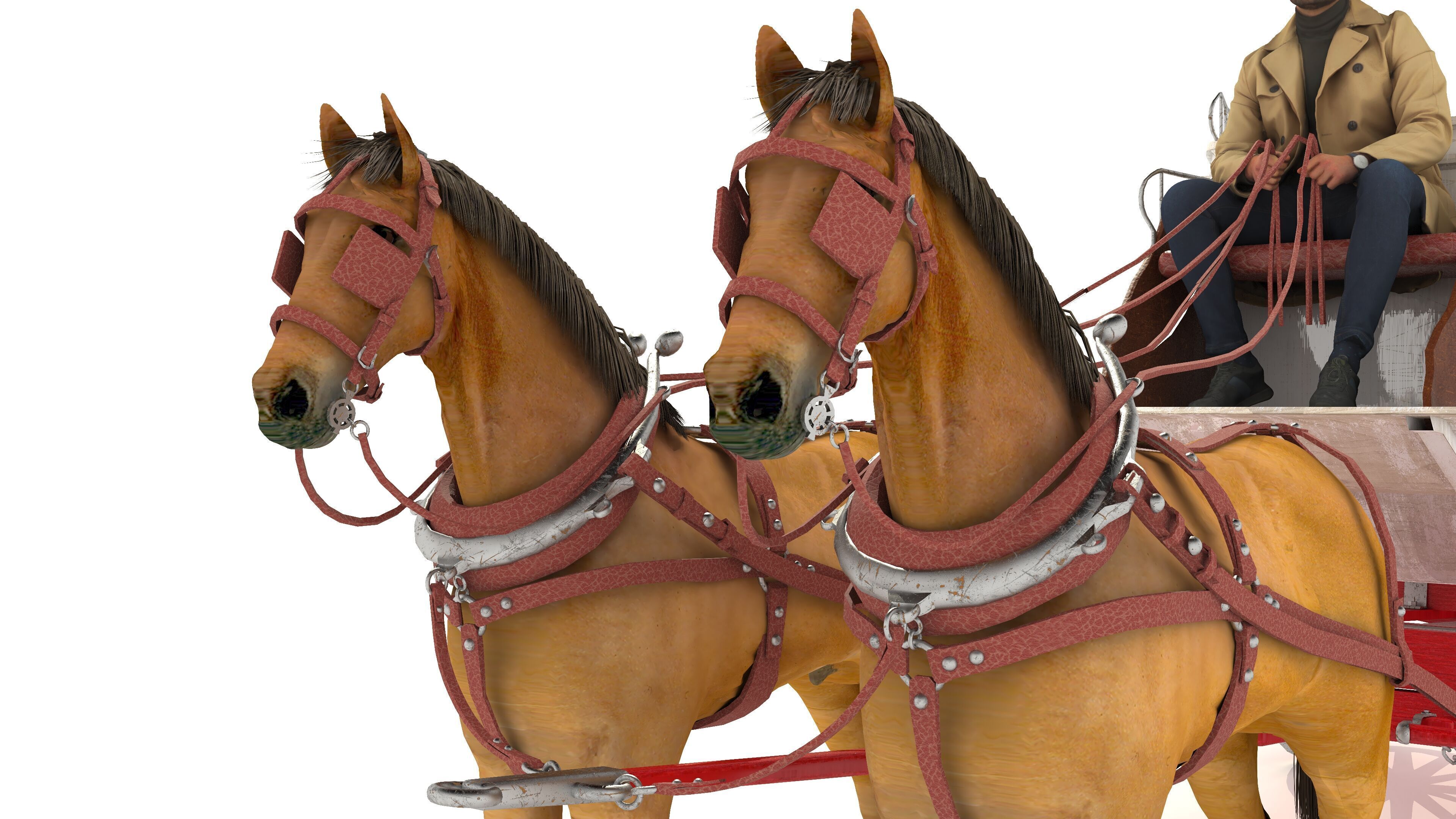 Horse Carriage 2 - 4K 3D model_12