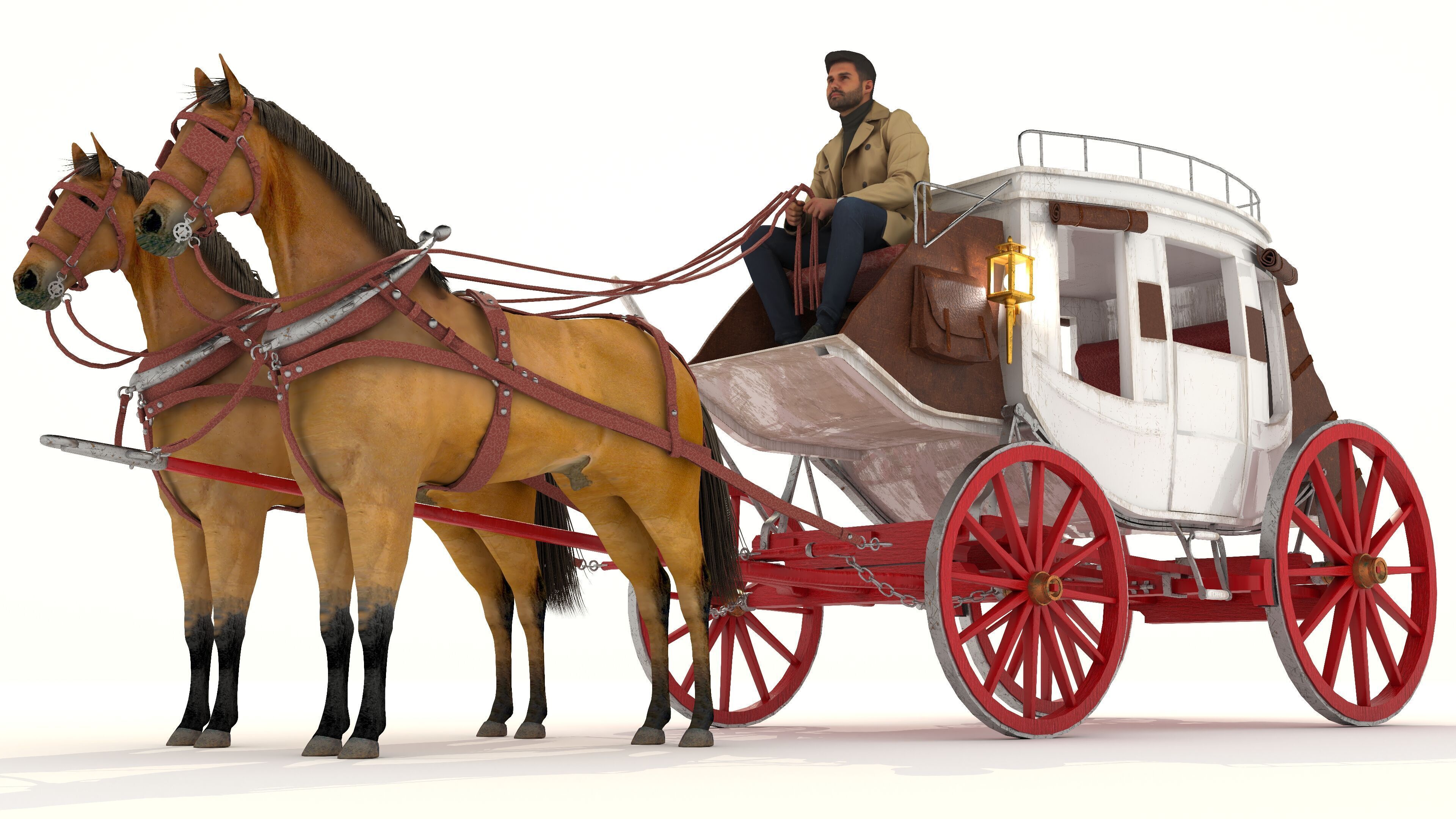 Horse Carriage 2 - 4K 3D model_11