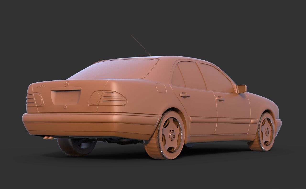 Mercedes-Benz W210 3D print model_4