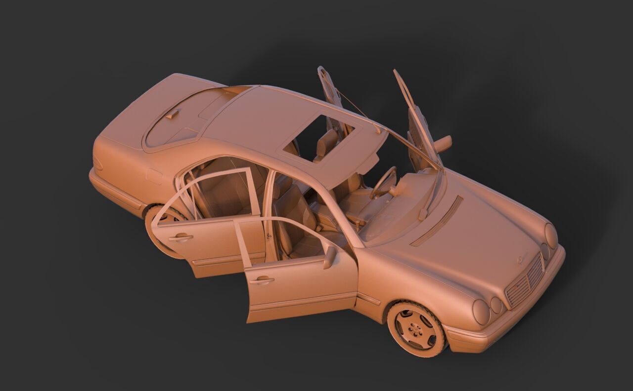 Mercedes-Benz W210 3D print model_6