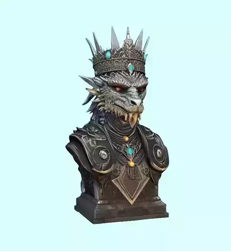 Dragon King Bust 3D print model