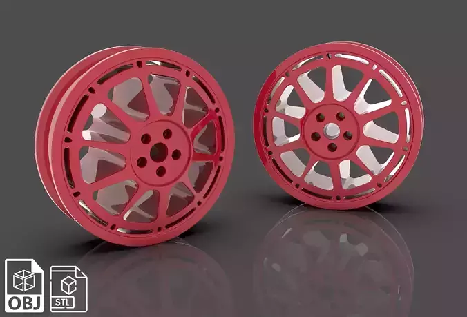 Car Alloy Wheel Highpoly Model