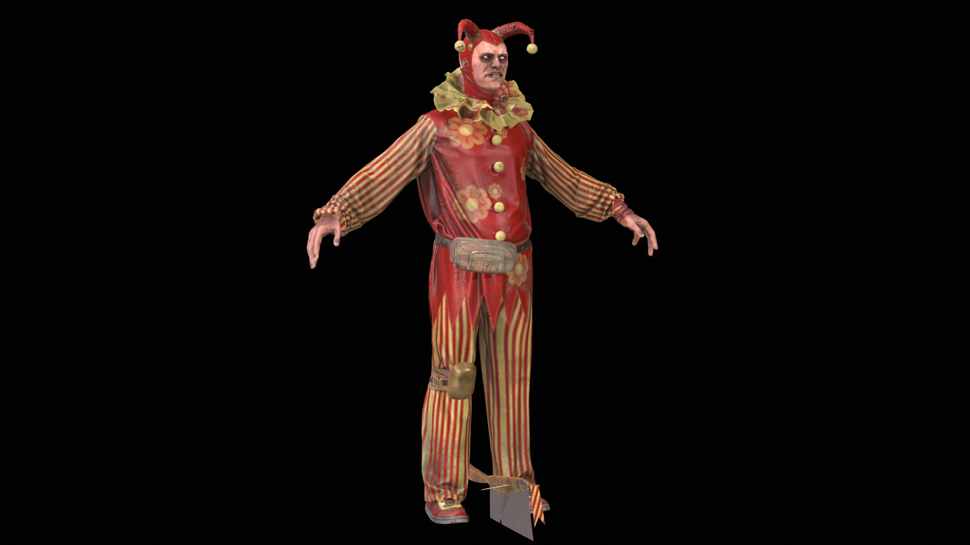 ClownManiac Low-poly 3D model_9