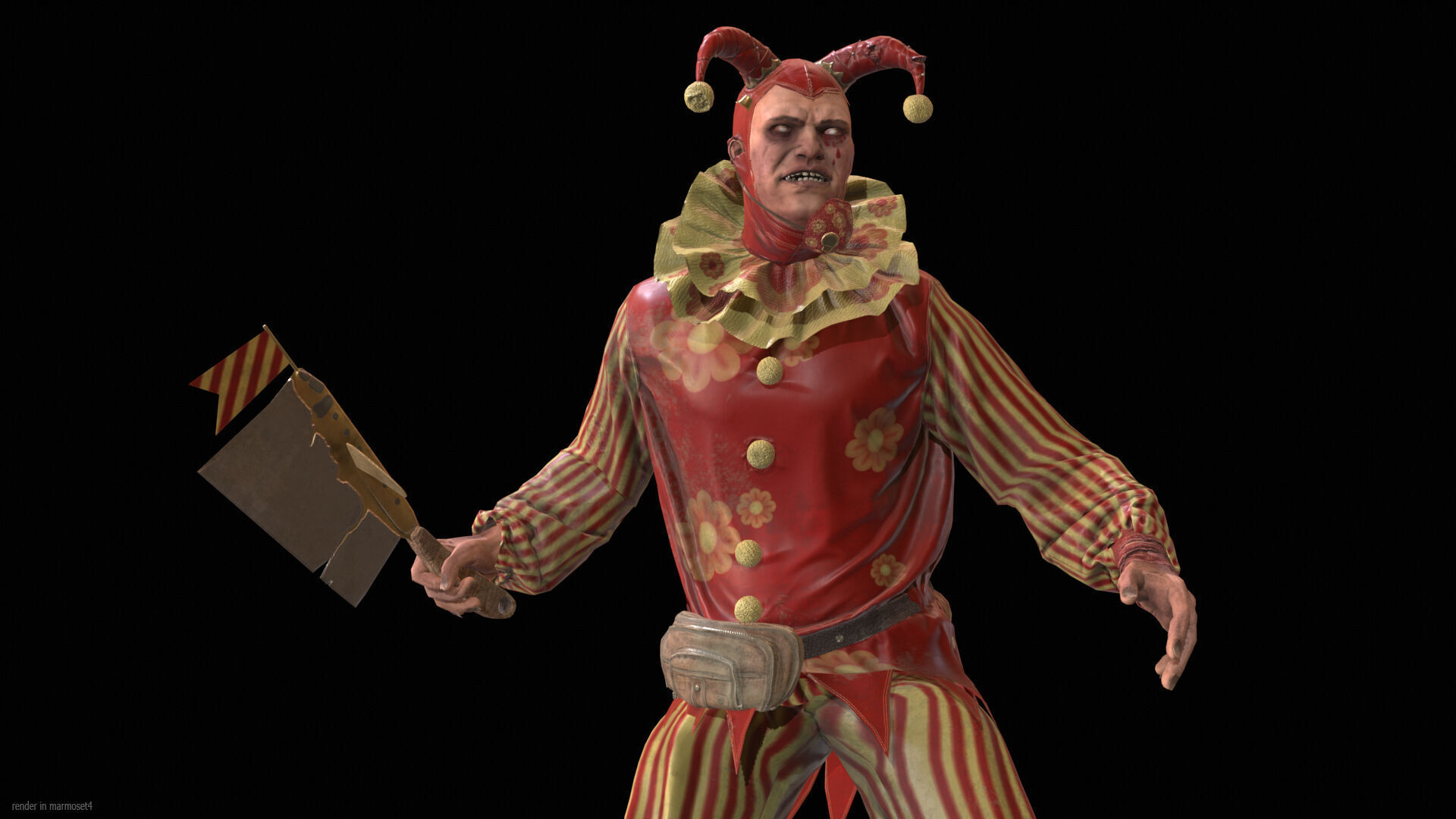 ClownManiac Low-poly 3D model_3