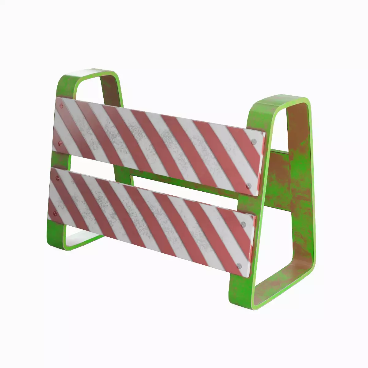 Traffic Barricade 03 Low-poly 3D model_0