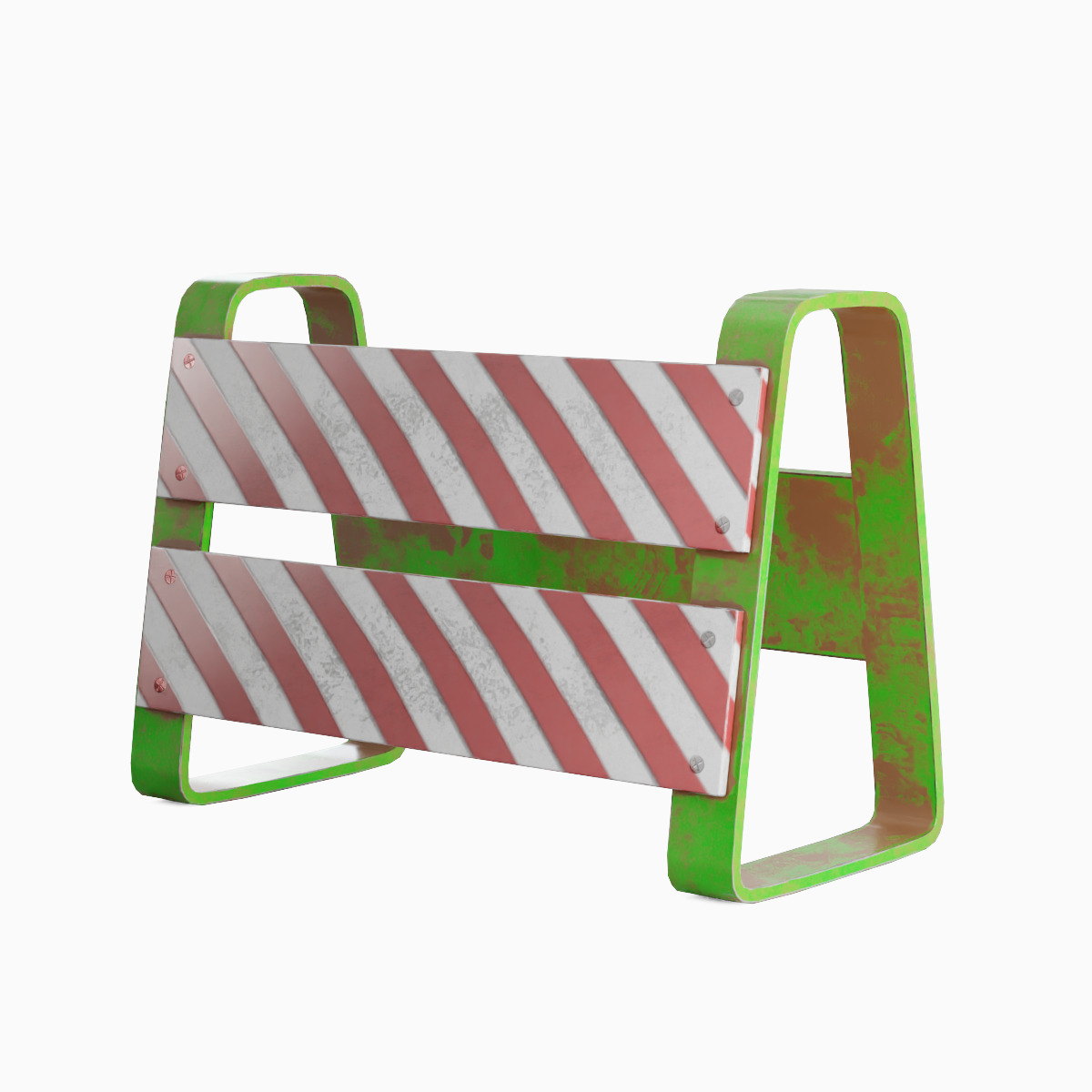 Traffic Barricade 03 Low-poly 3D model_3