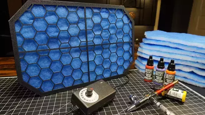 Mini Tabletop Airbrush Spray Booth 3D print model
