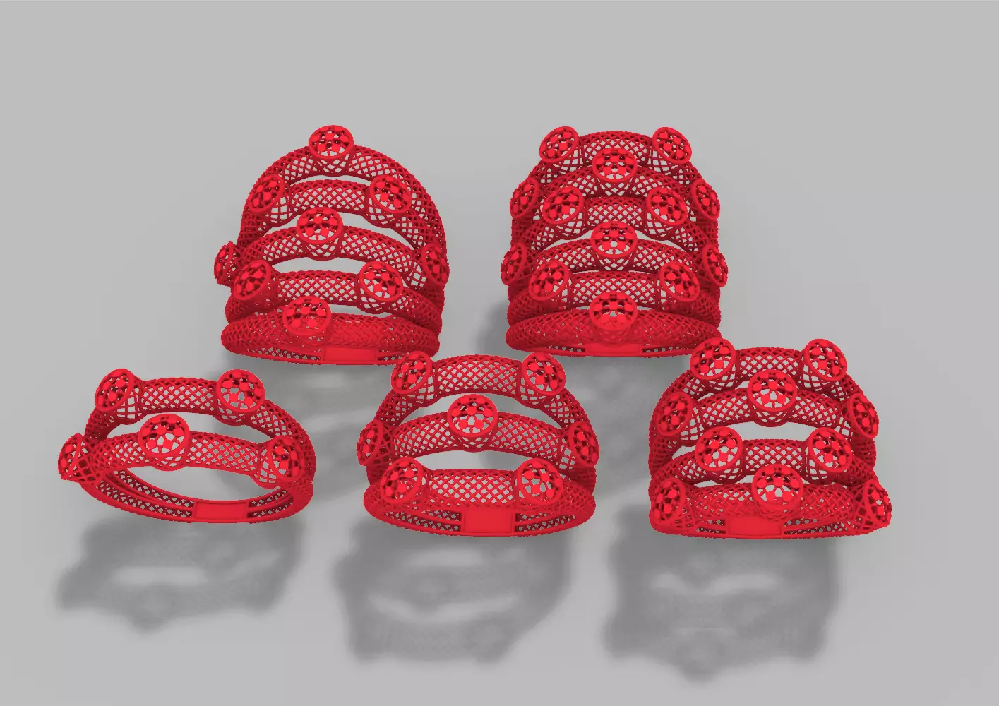 30 rings bueatiful light weight Fusion rings 3D print model