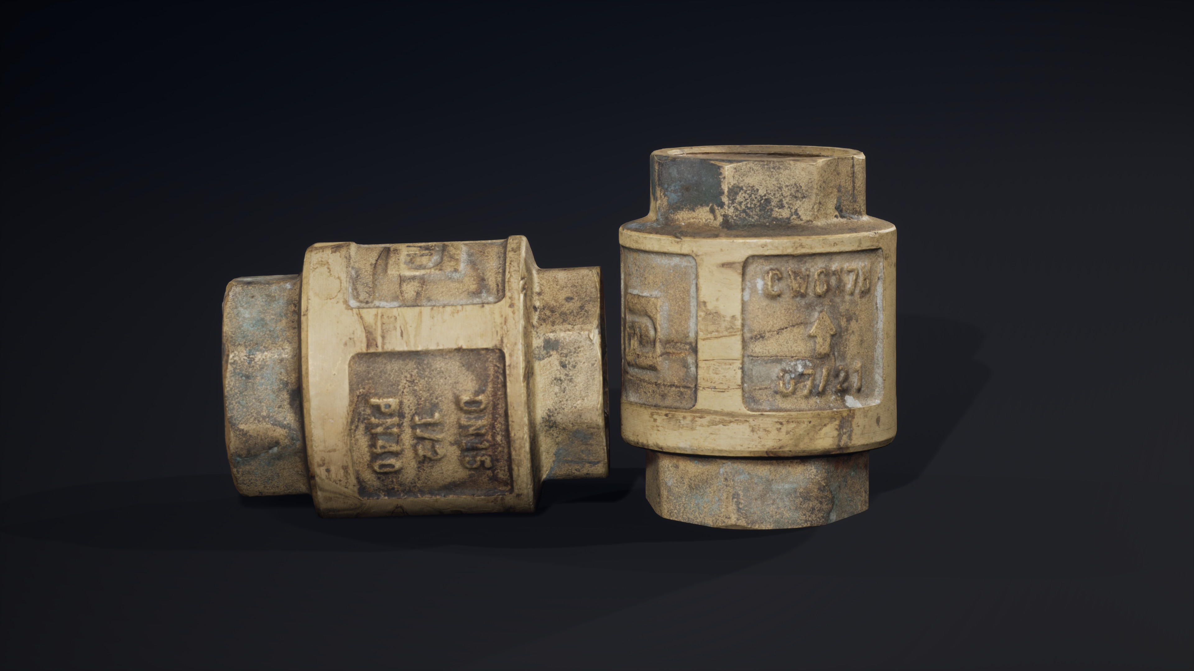 Pipes System Low-poly 3D model_15