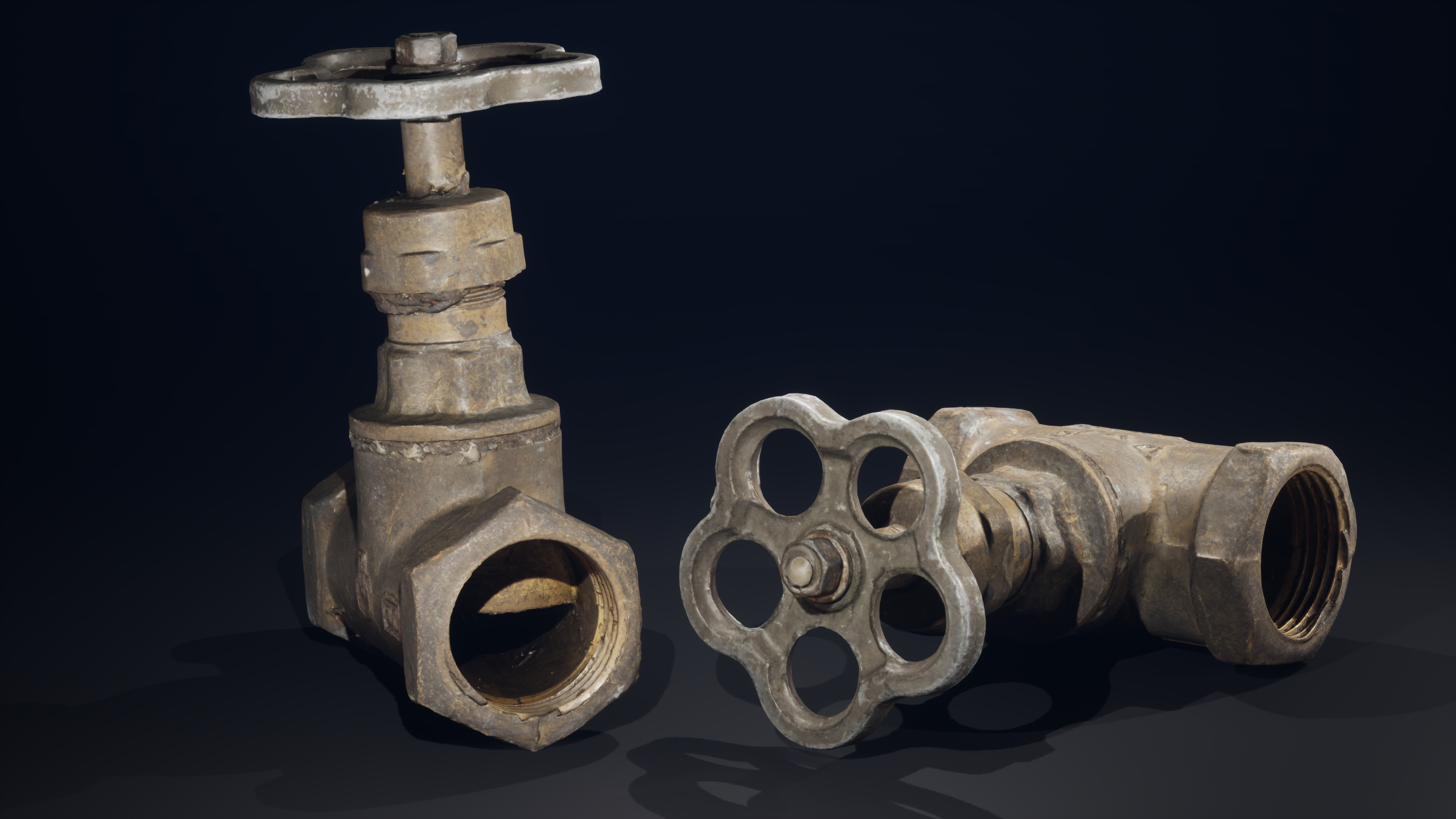 Pipes System Low-poly 3D model_11