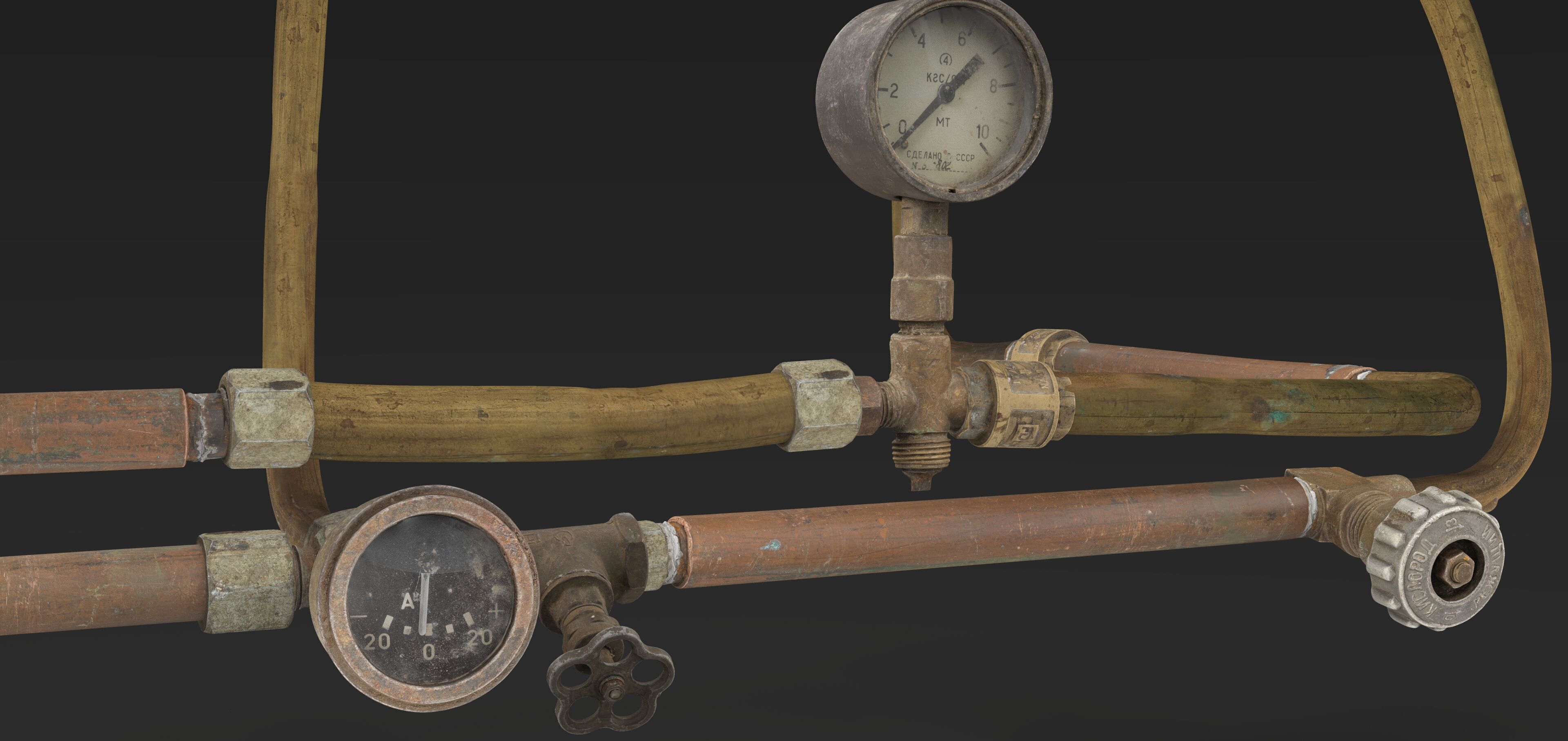 Pipes System Low-poly 3D model_7