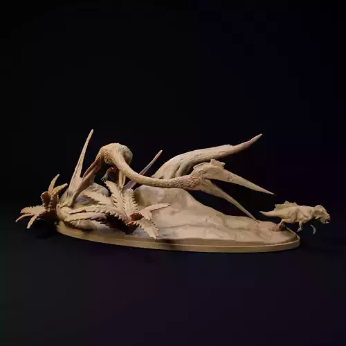 Quetzalcoatlus chase 1-35 scale pre-supported pterosaur