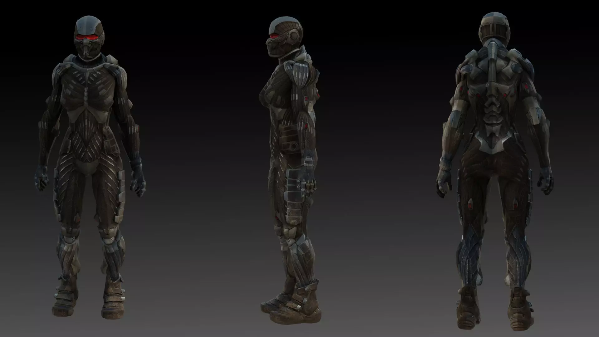Crysis Nanosuit Female Version3D Model High-Quality Rigged Low-poly 3D model_0