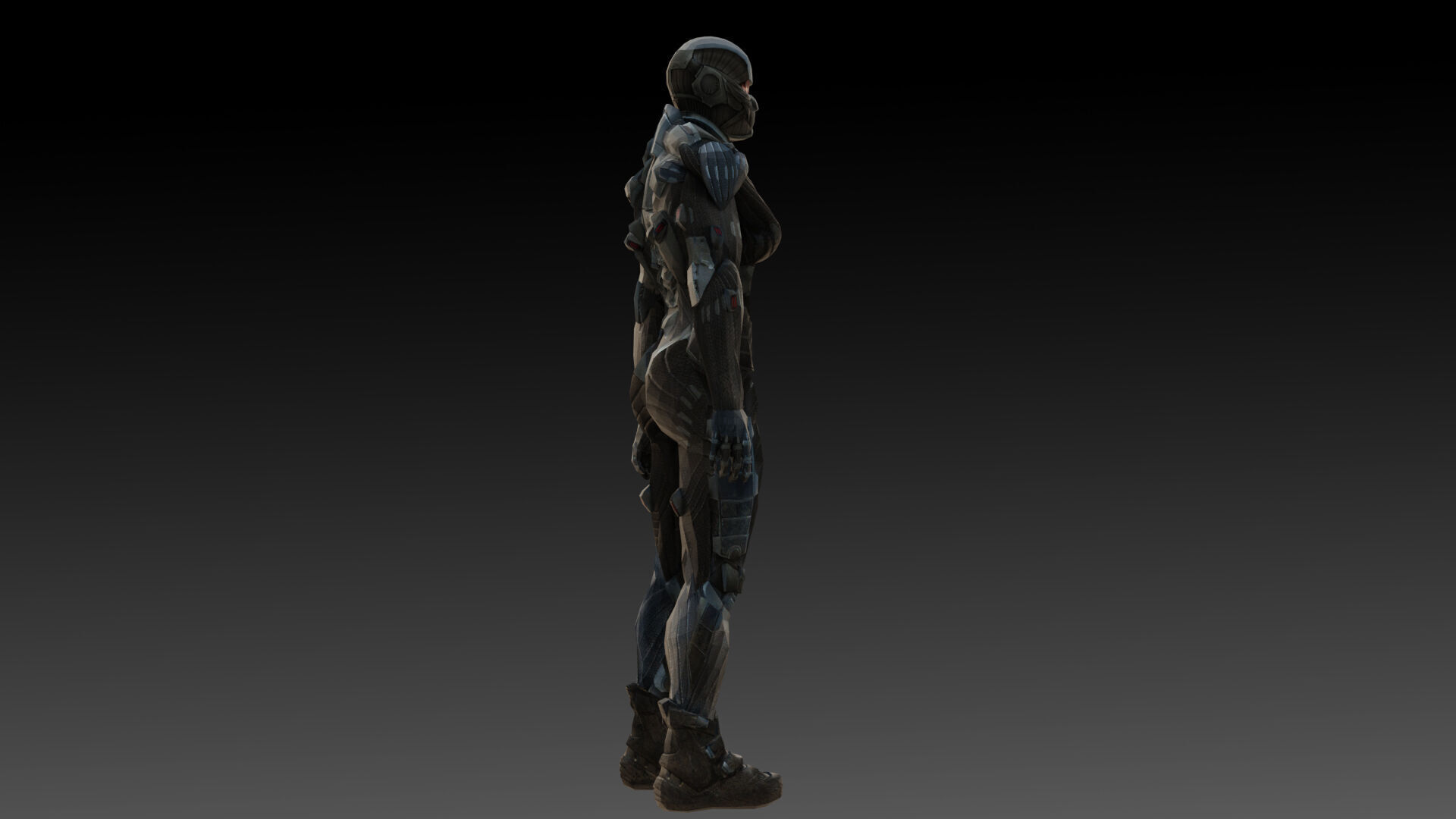 Crysis Nanosuit Female Version3D Model High-Quality Rigged Low-poly 3D model_3