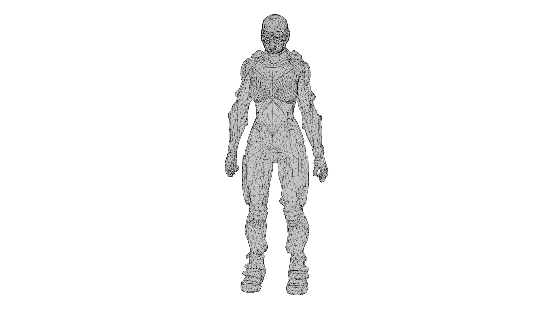 Crysis Nanosuit Female Version3D Model High-Quality Rigged Low-poly 3D model_18