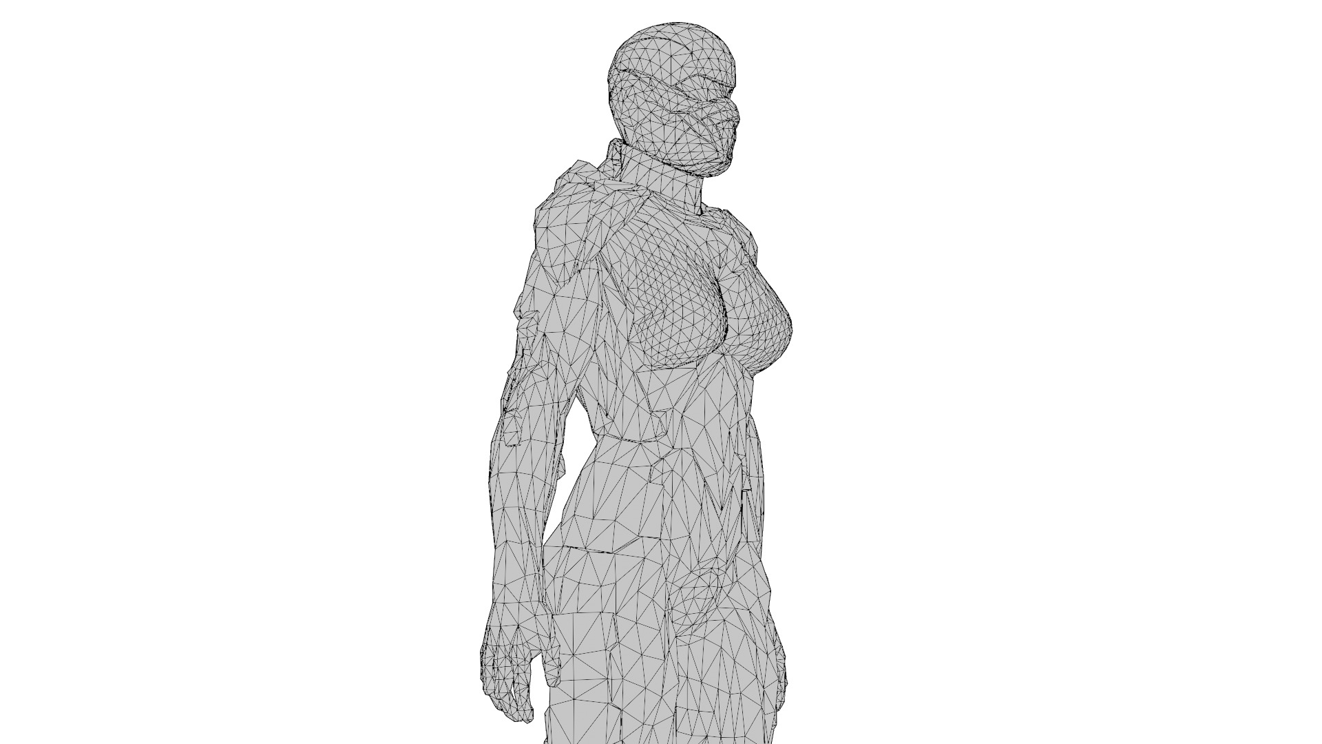 Crysis Nanosuit Female Version3D Model High-Quality Rigged Low-poly 3D model_19