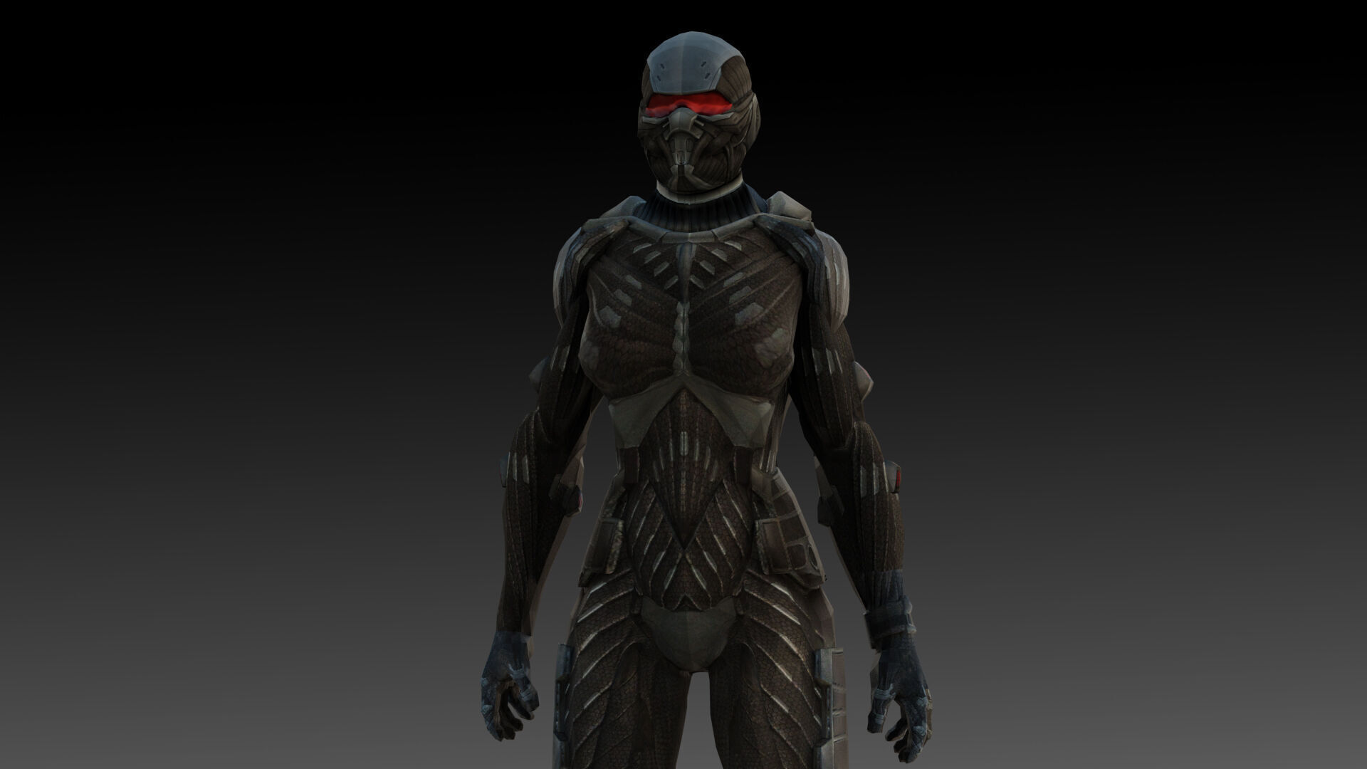Crysis Nanosuit Female Version3D Model High-Quality Rigged Low-poly 3D model_1