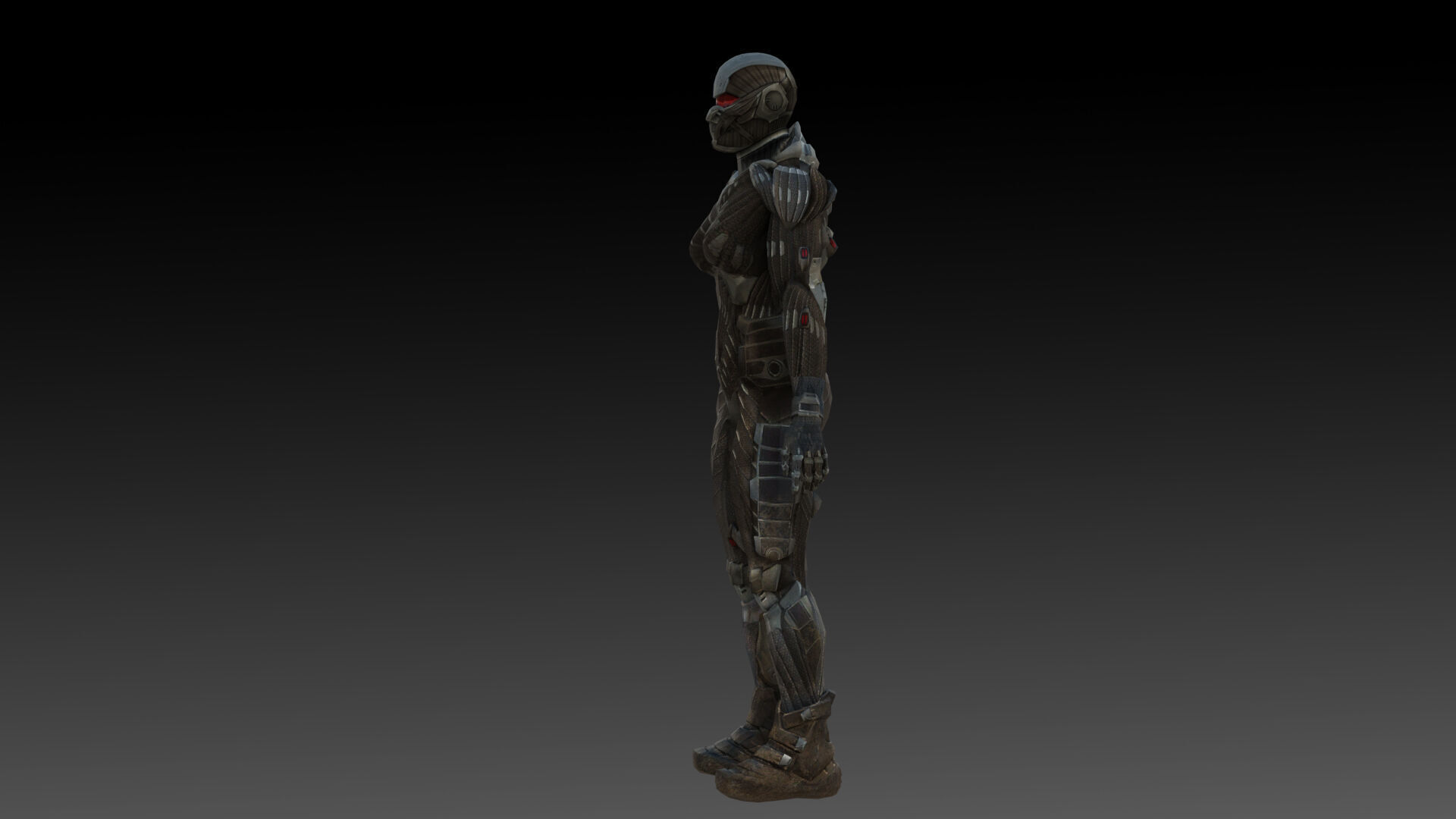 Crysis Nanosuit Female Version3D Model High-Quality Rigged Low-poly 3D model_7