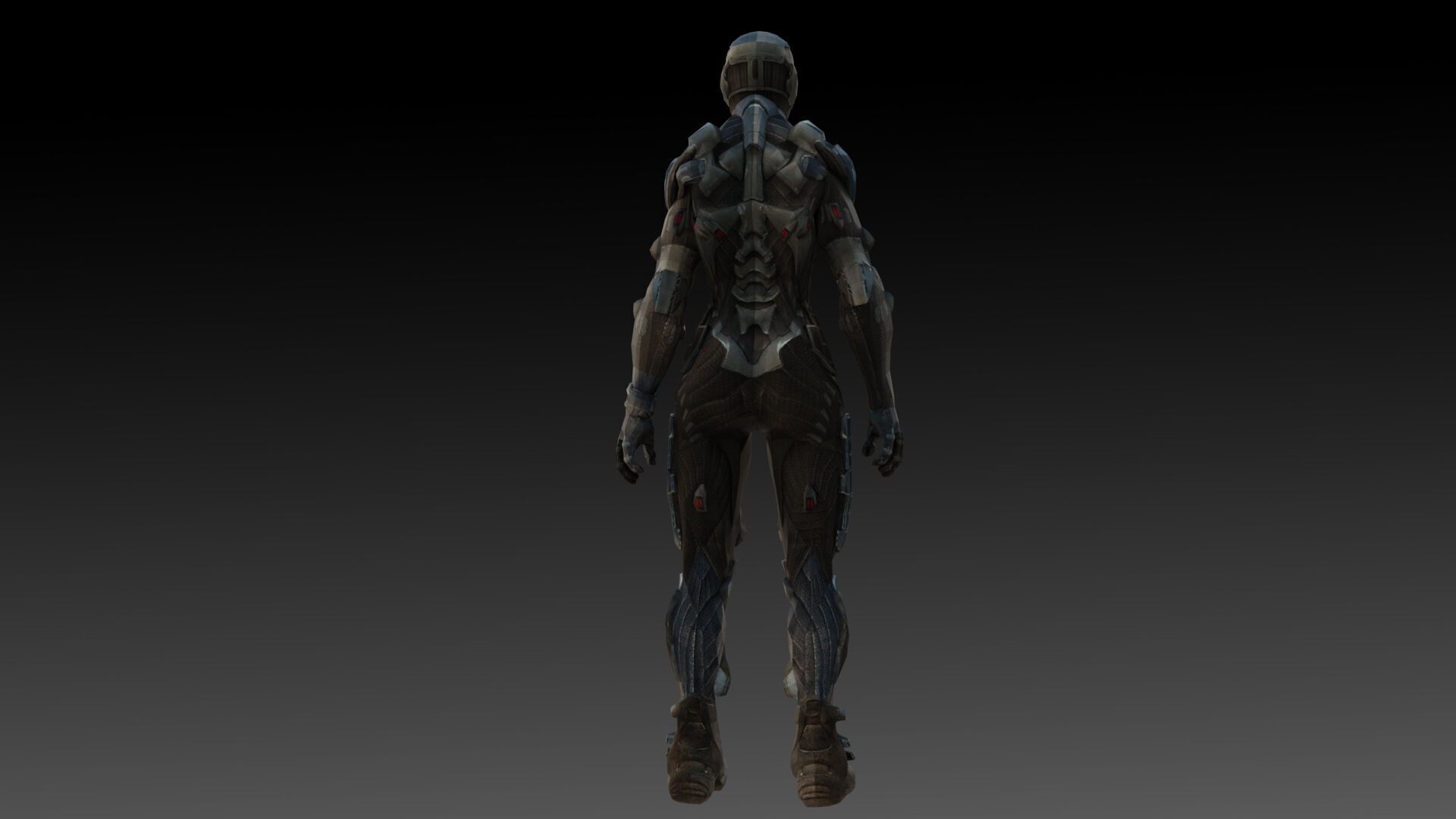 Crysis Nanosuit Female Version3D Model High-Quality Rigged Low-poly 3D model_11