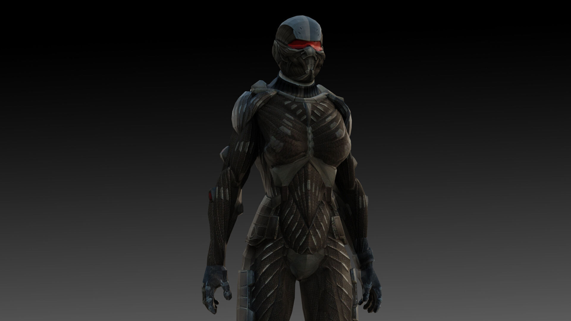 Crysis Nanosuit Female Version3D Model High-Quality Rigged Low-poly 3D model_12