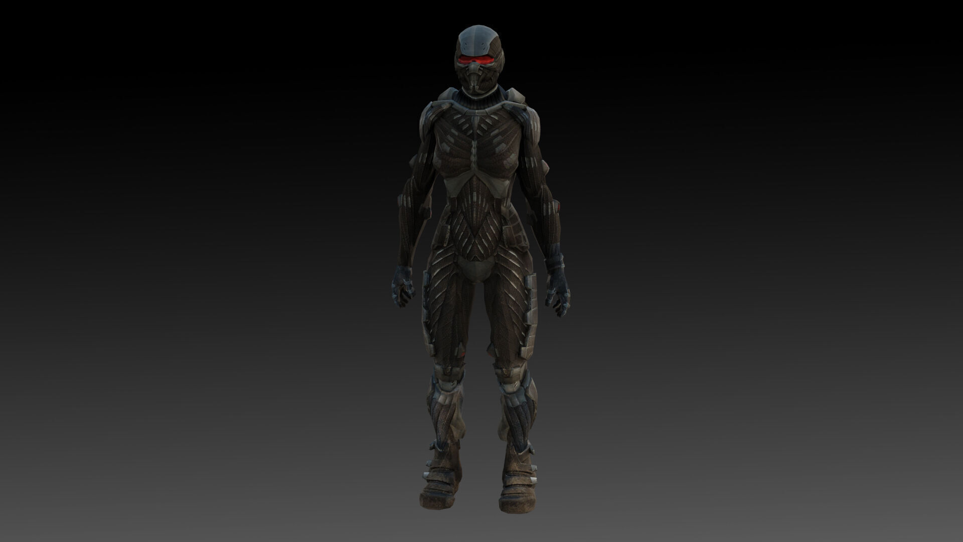 Crysis Nanosuit Female Version3D Model High-Quality Rigged Low-poly 3D model_9
