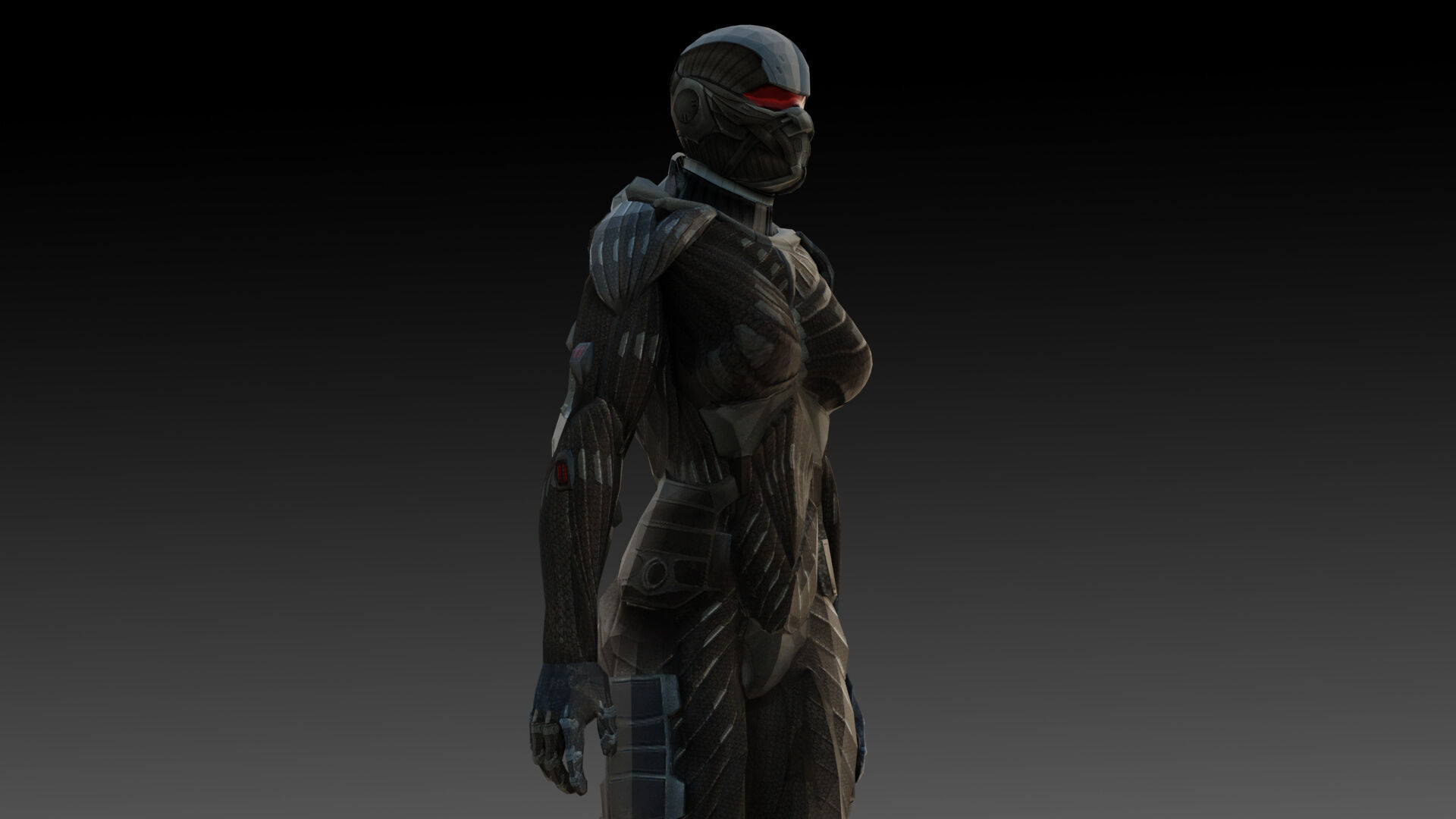 Crysis Nanosuit Female Version3D Model High-Quality Rigged Low-poly 3D model_5