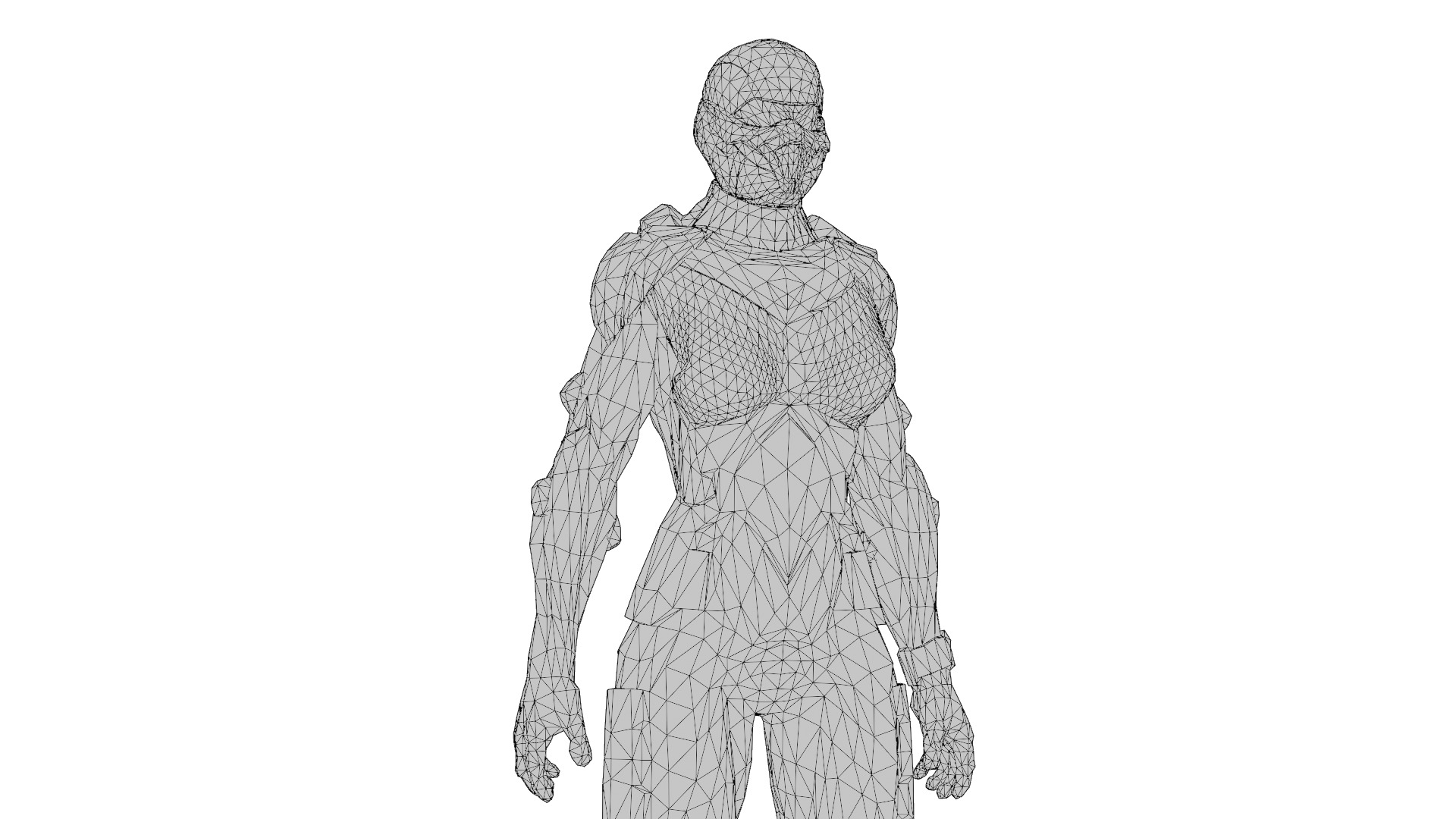Crysis Nanosuit Female Version3D Model High-Quality Rigged Low-poly 3D model_20