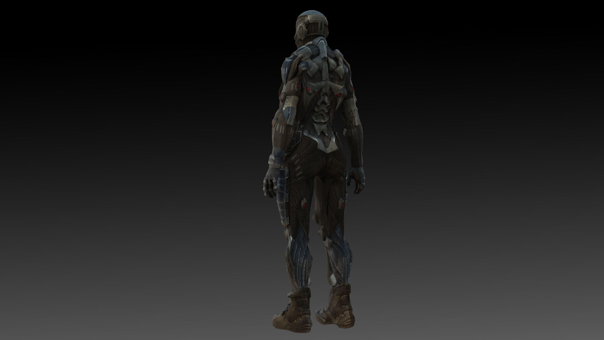 Crysis Nanosuit Female Version3D Model High-Quality Rigged Low-poly 3D model_8