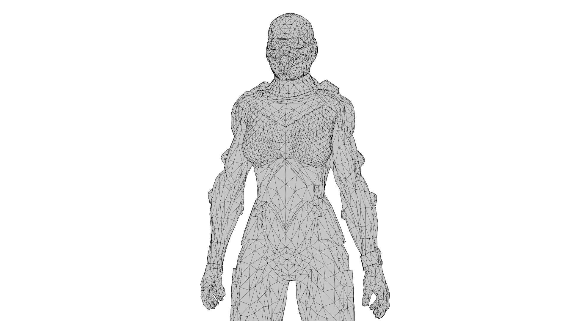 Crysis Nanosuit Female Version3D Model High-Quality Rigged Low-poly 3D model_24