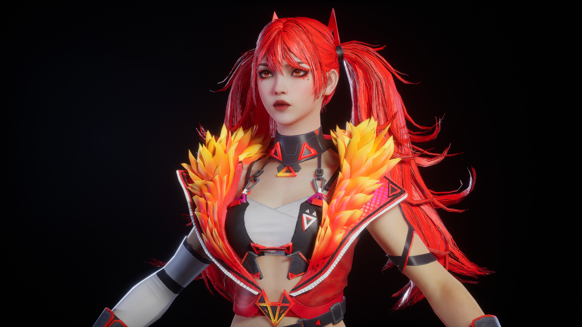 FOX GIRL 3D MODEL Low-poly 3D model_1