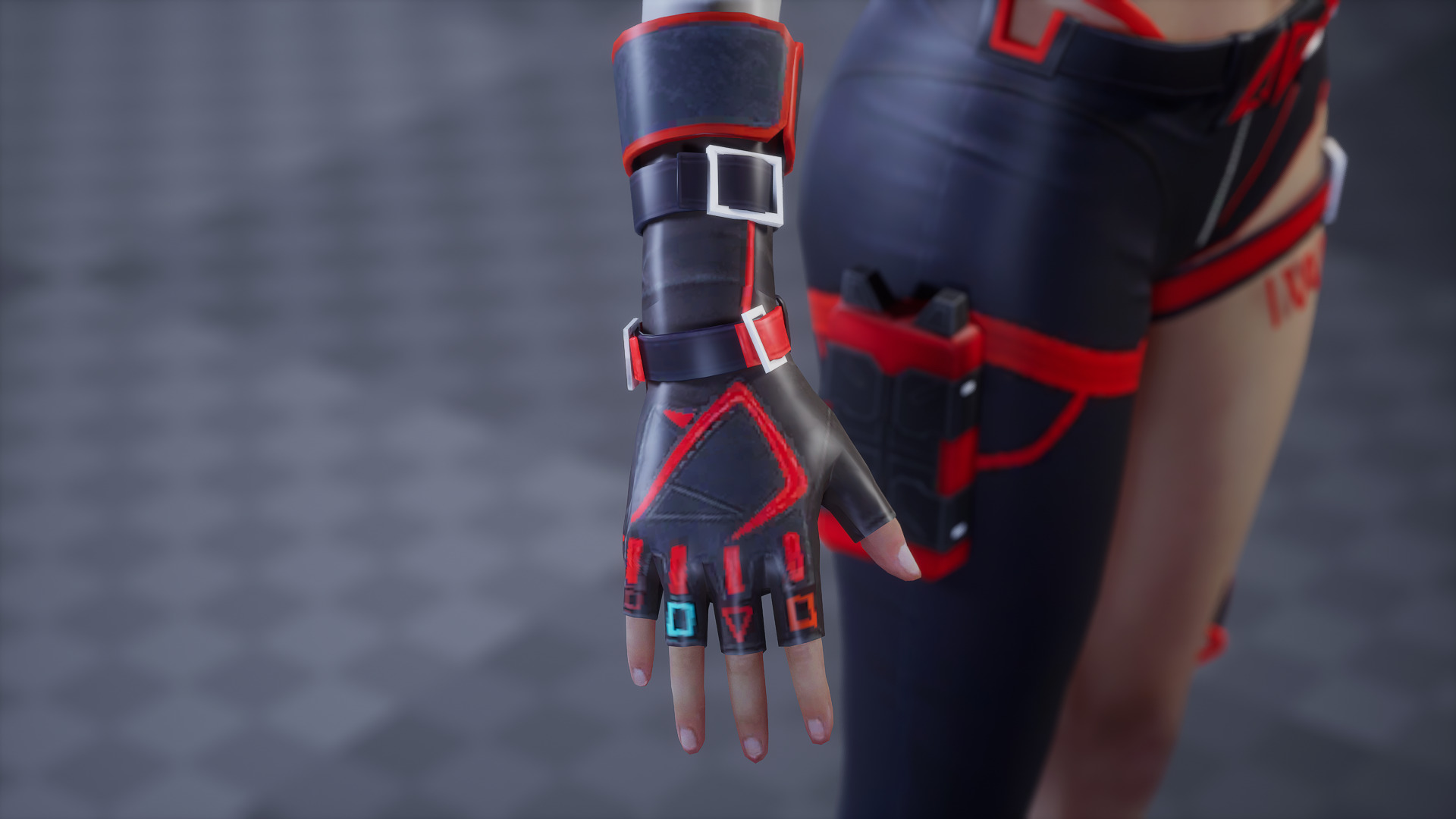 FOX GIRL 3D MODEL Low-poly 3D model_6