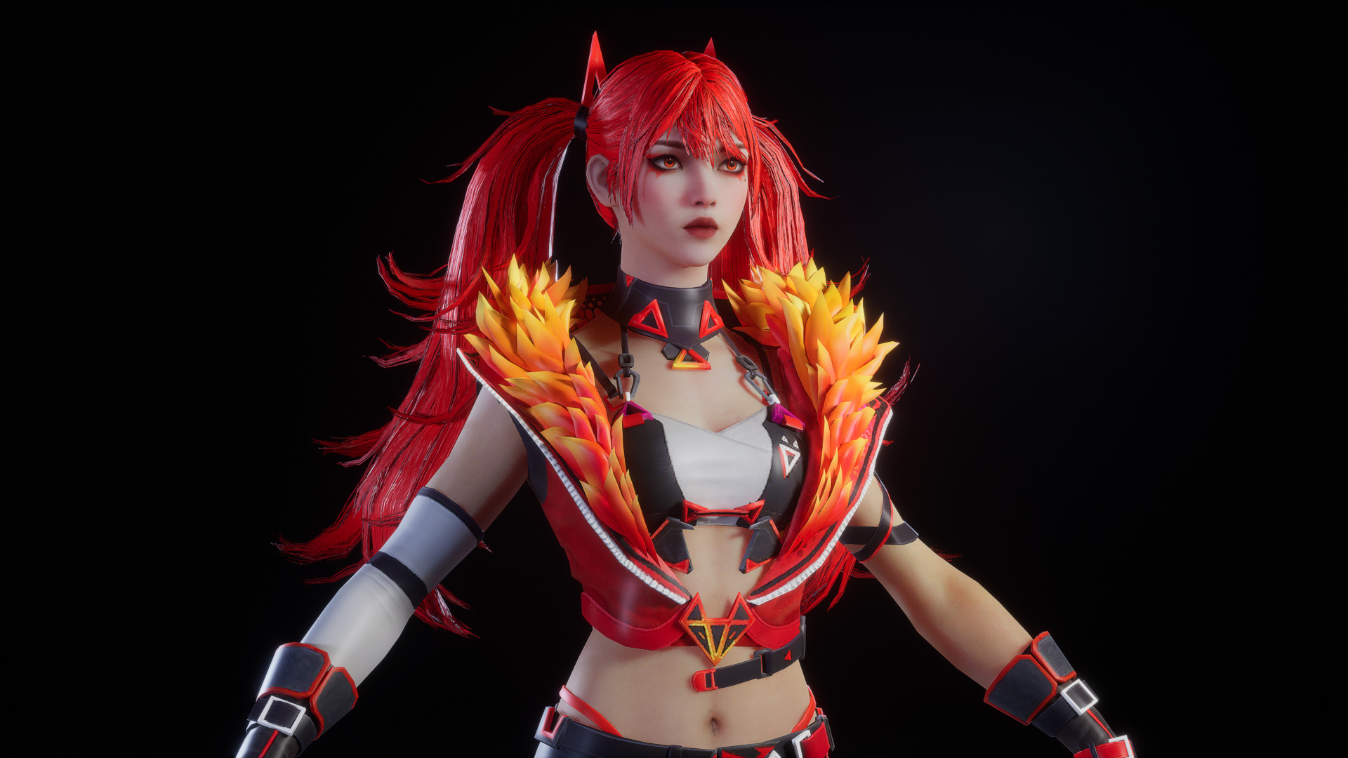 FOX GIRL 3D MODEL Low-poly 3D model_2
