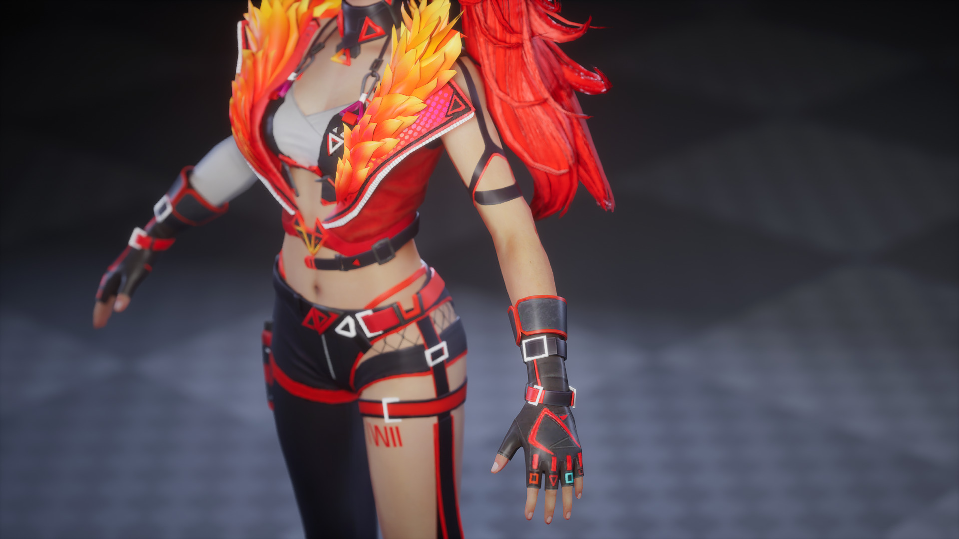 FOX GIRL 3D MODEL Low-poly 3D model_7