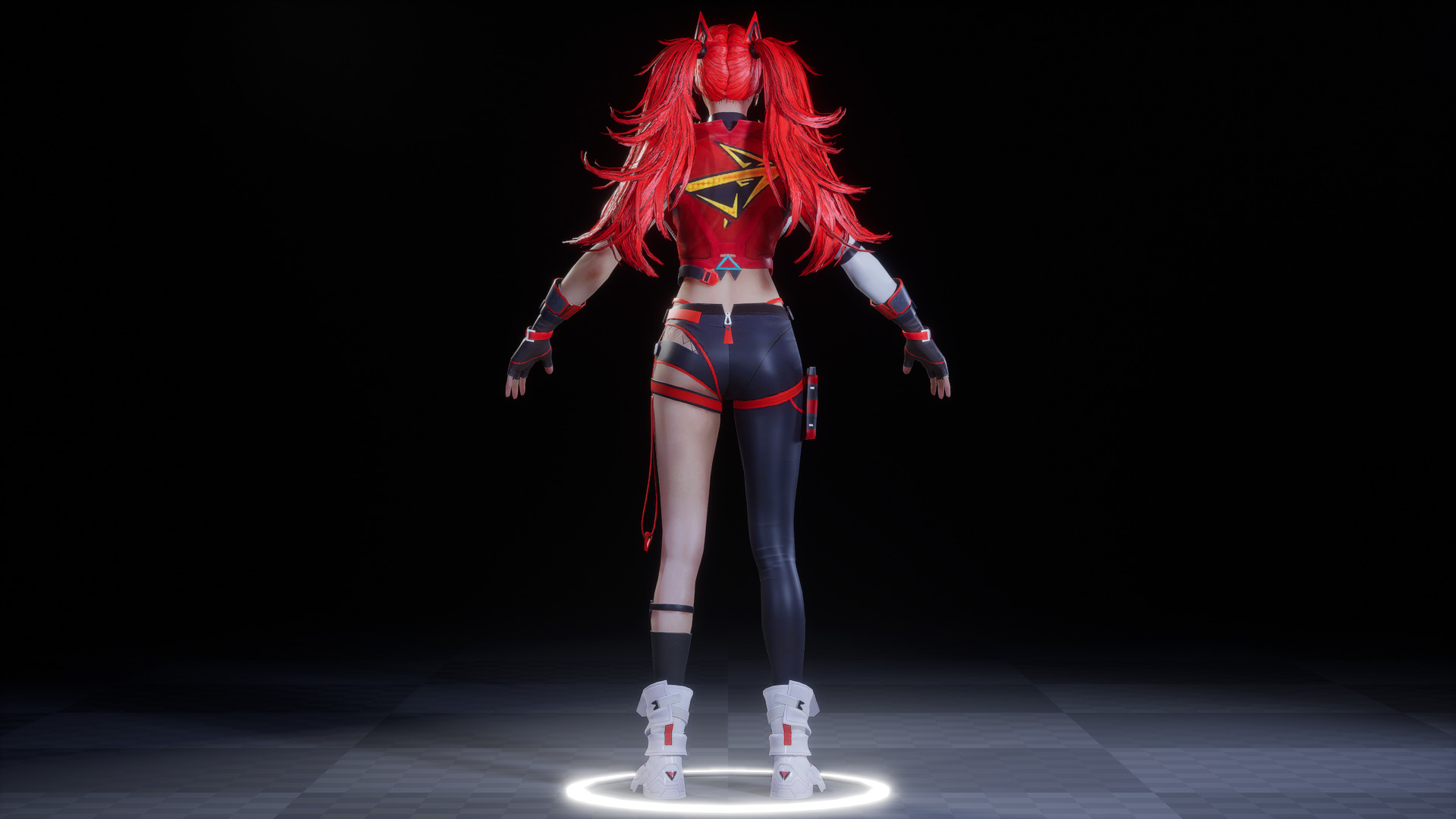 FOX GIRL 3D MODEL Low-poly 3D model_4