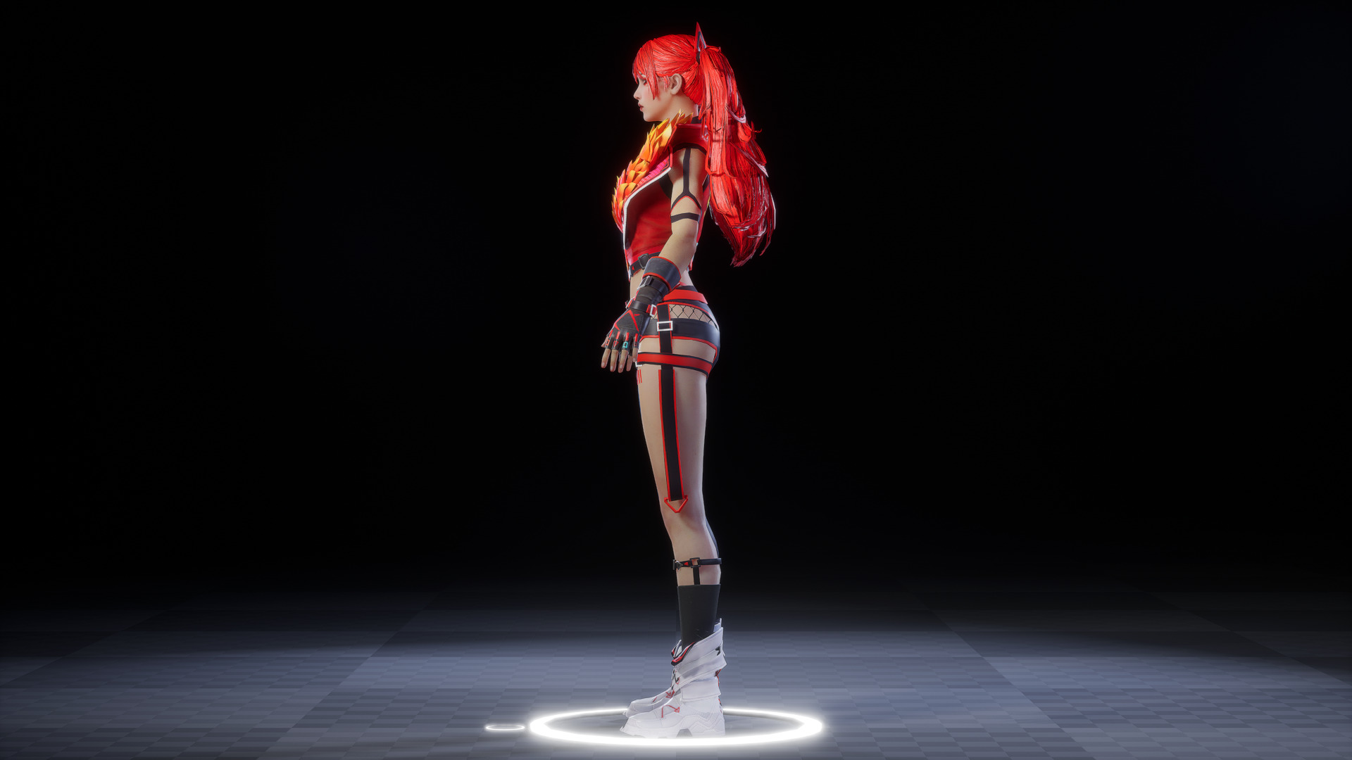 FOX GIRL 3D MODEL Low-poly 3D model_9