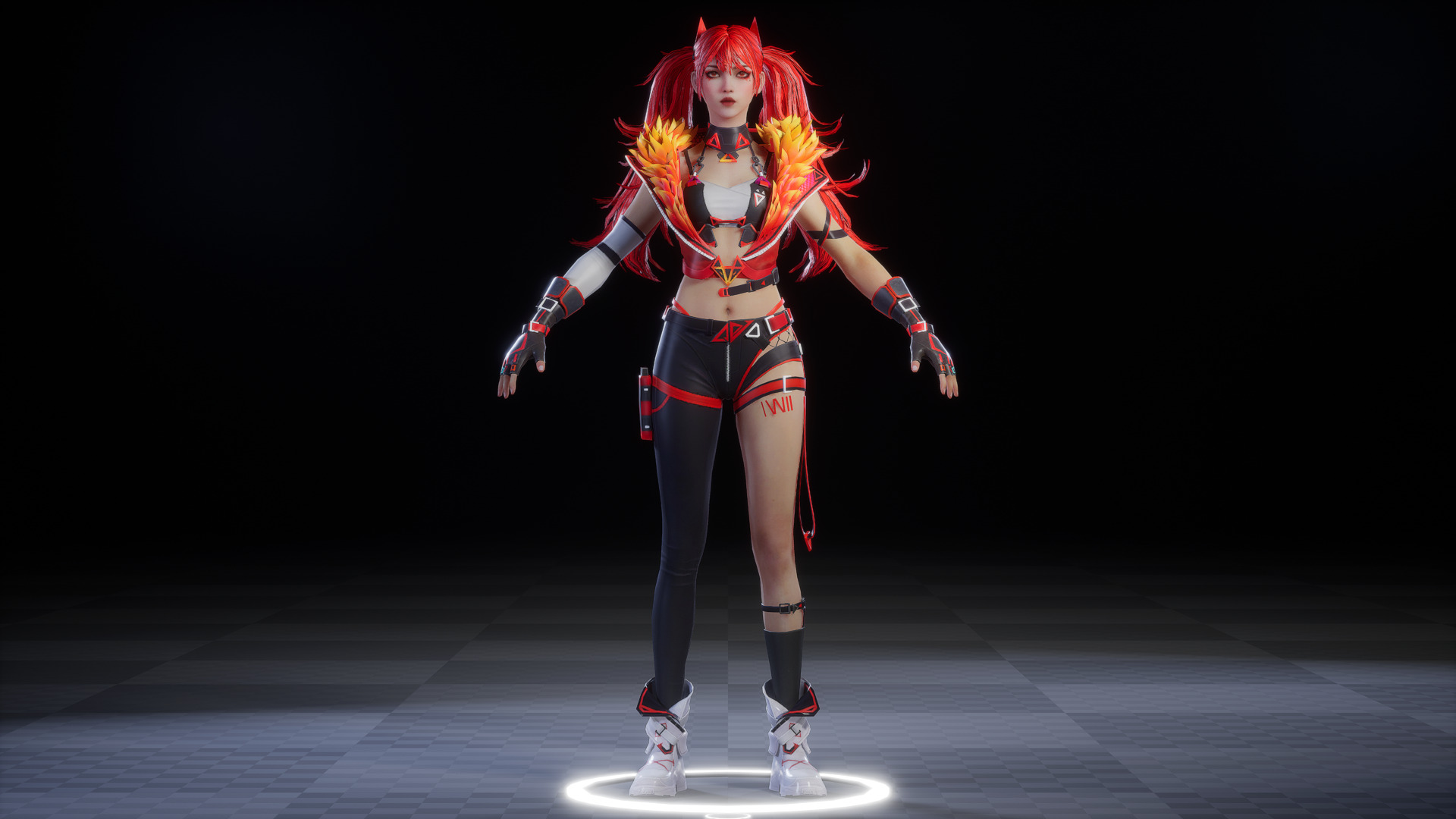 FOX GIRL 3D MODEL Low-poly 3D model_3