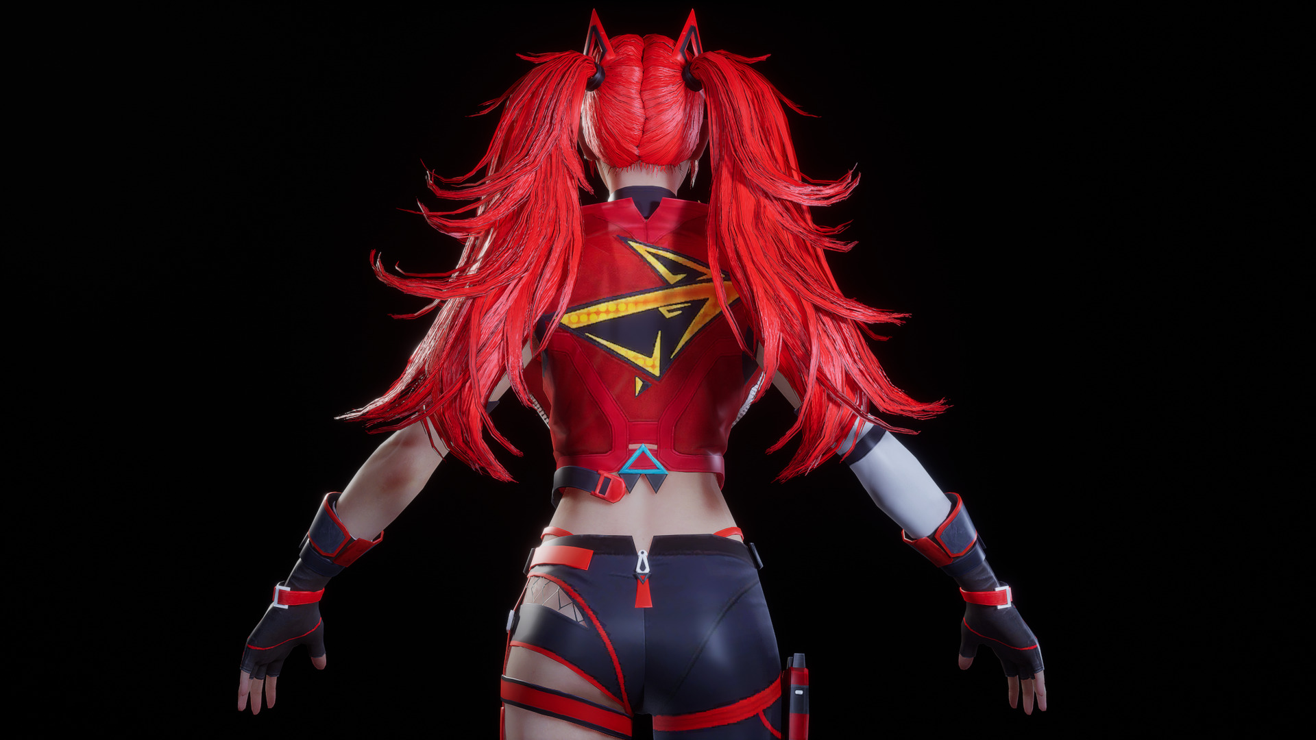 FOX GIRL 3D MODEL Low-poly 3D model_5