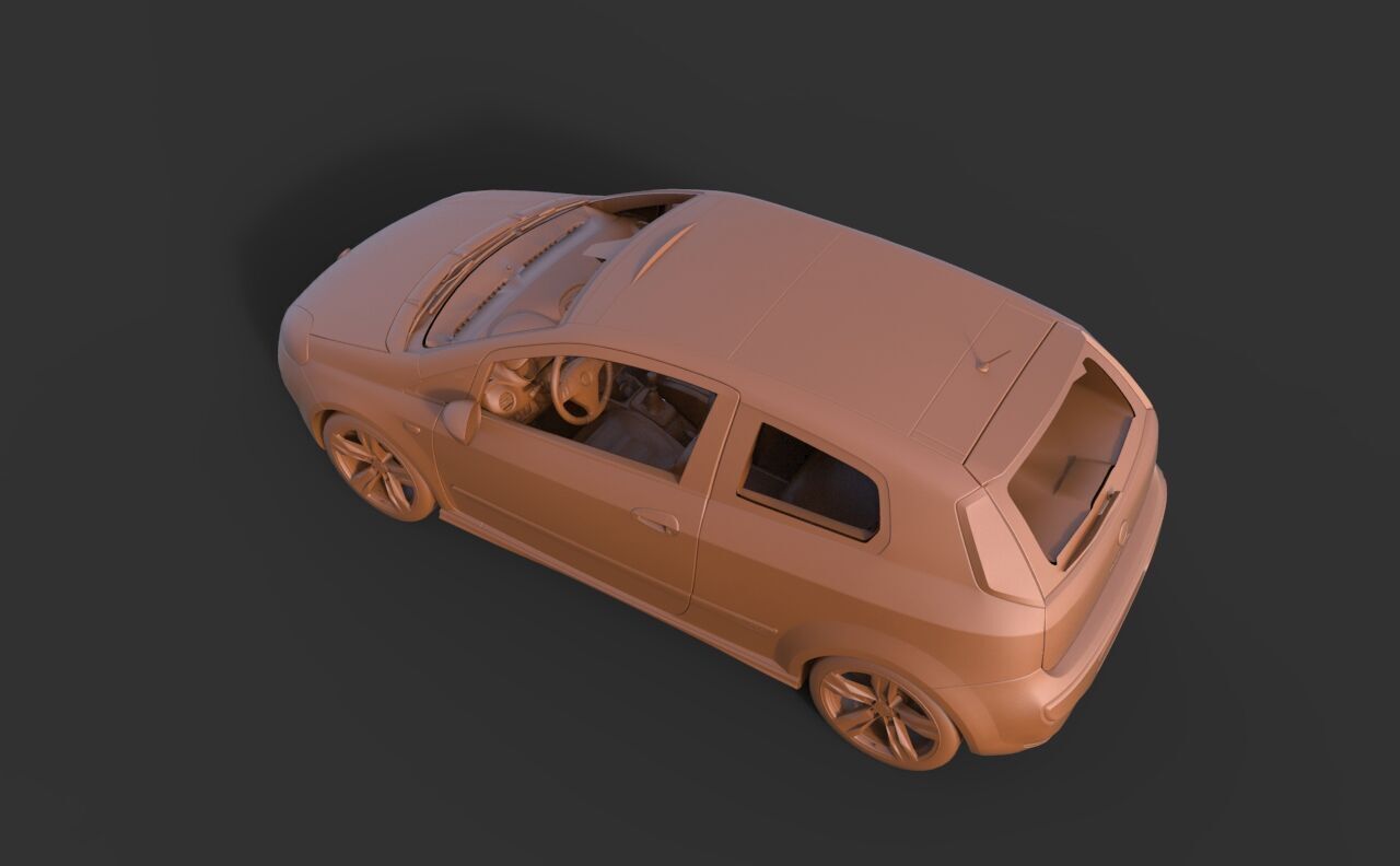 Fiat Punto 3D print model_5