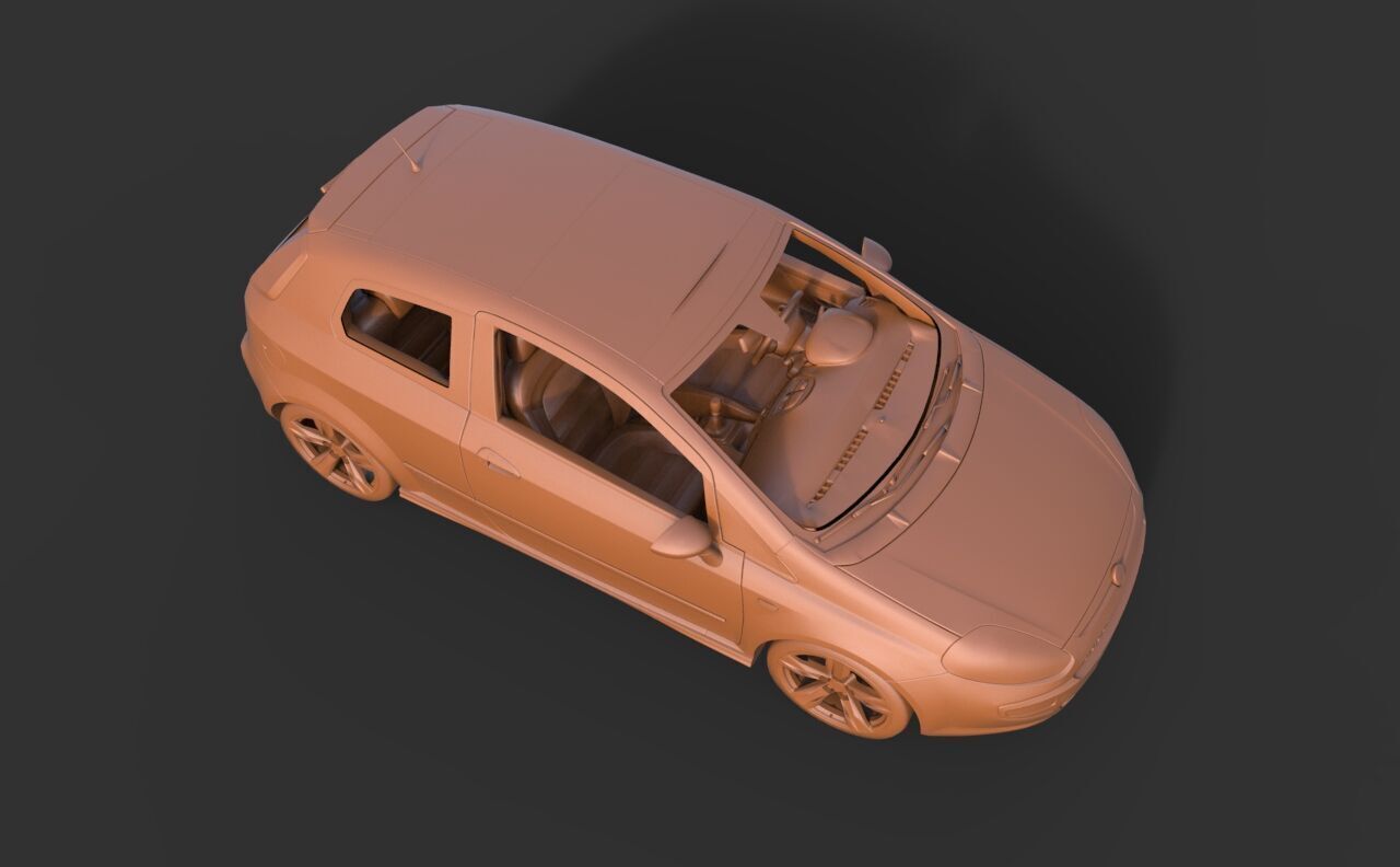 Fiat Punto 3D print model_6