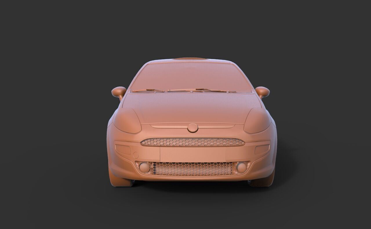 Fiat Punto 3D print model_1