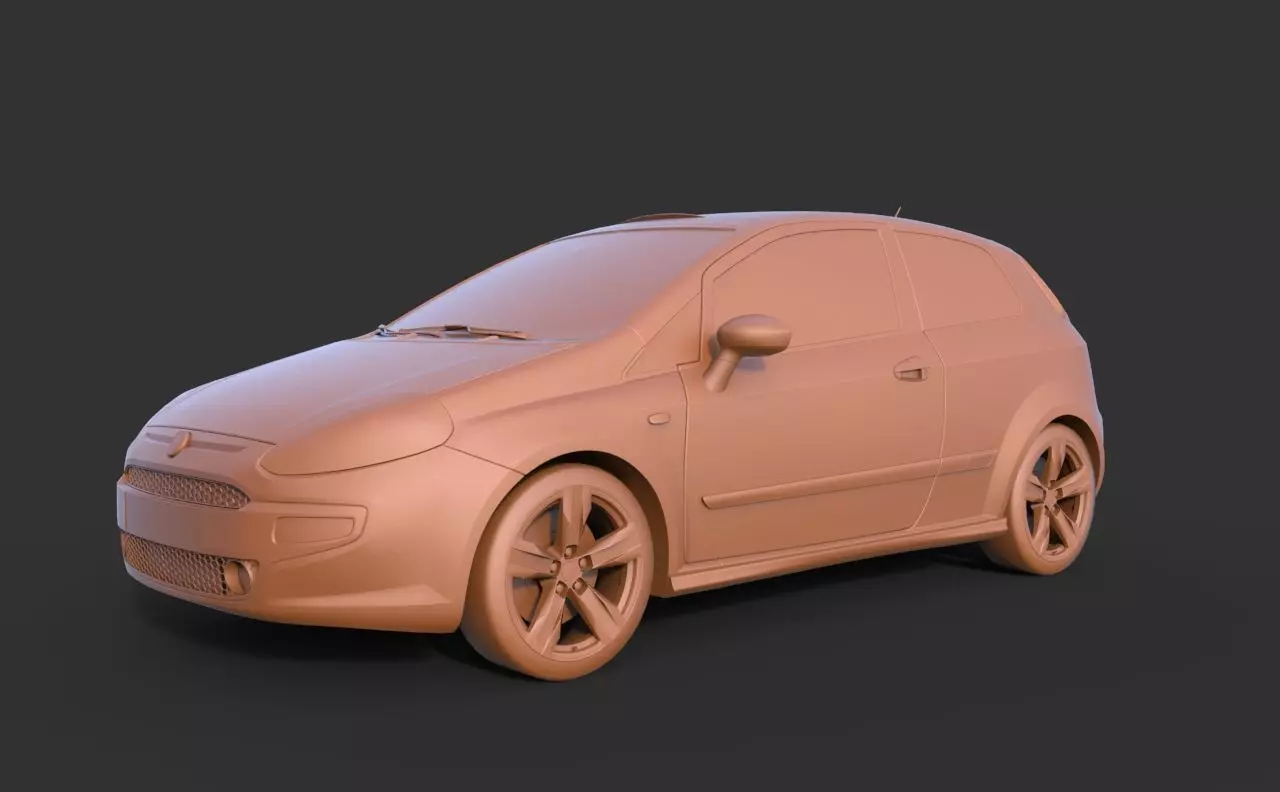 Fiat Punto 3D print model_0