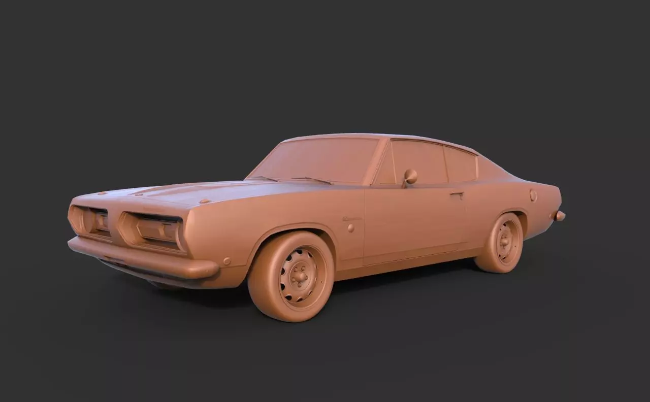 Plymouth Barracuda 1968 3D print model_0
