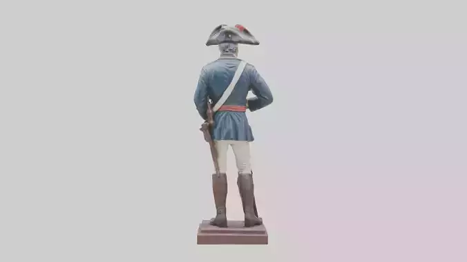 Revolutionary War Soldier Statue model