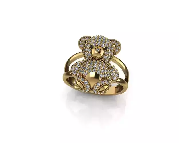 Bear Ring  3D print model 8k-14k