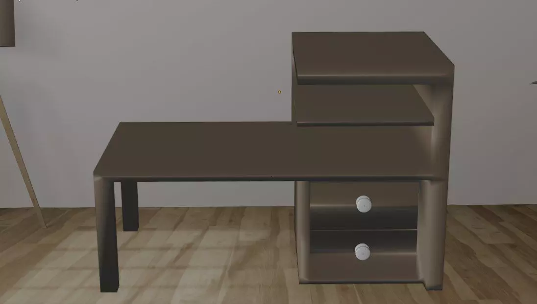 design table for creating an interior 3D model